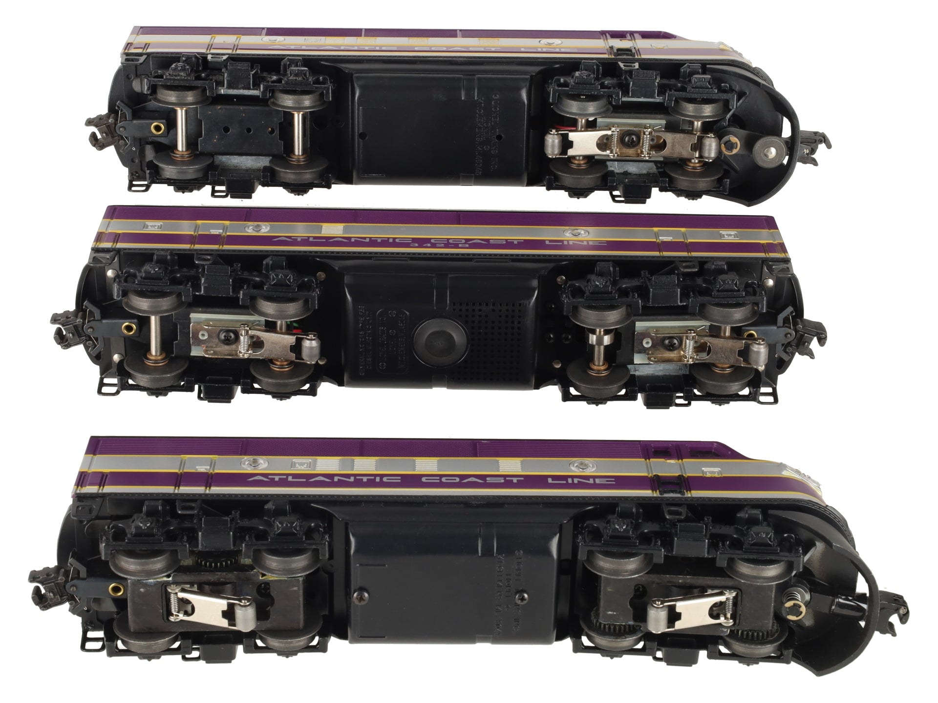 Lionel 6-11903 O Gauge Atlantic Coast Line F3 ABA Diesel Set w/TMCC & RS EX/Box