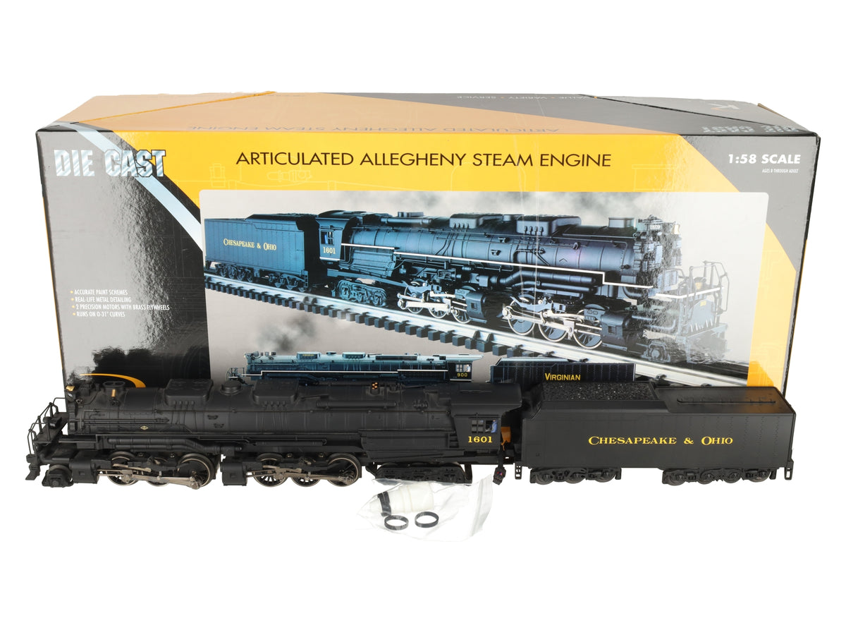 K-Line K3715-1601S O Gauge C&O Allegheny Steam Locomotive & Tender #1601 LN/Box