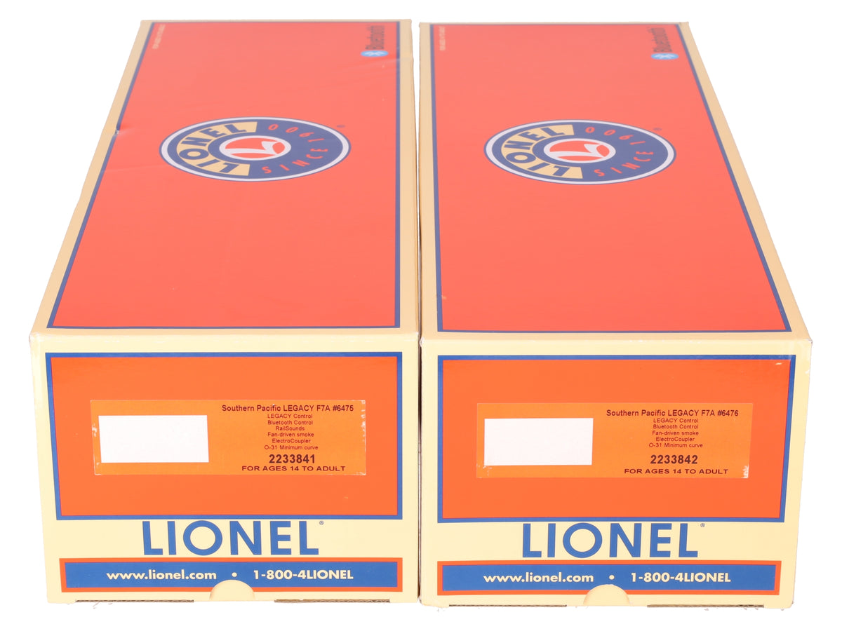 Lionel 2233840 O Southern Pacific F7 AA Diesel Set #6475/#6476 w/ Legacy VG/Box