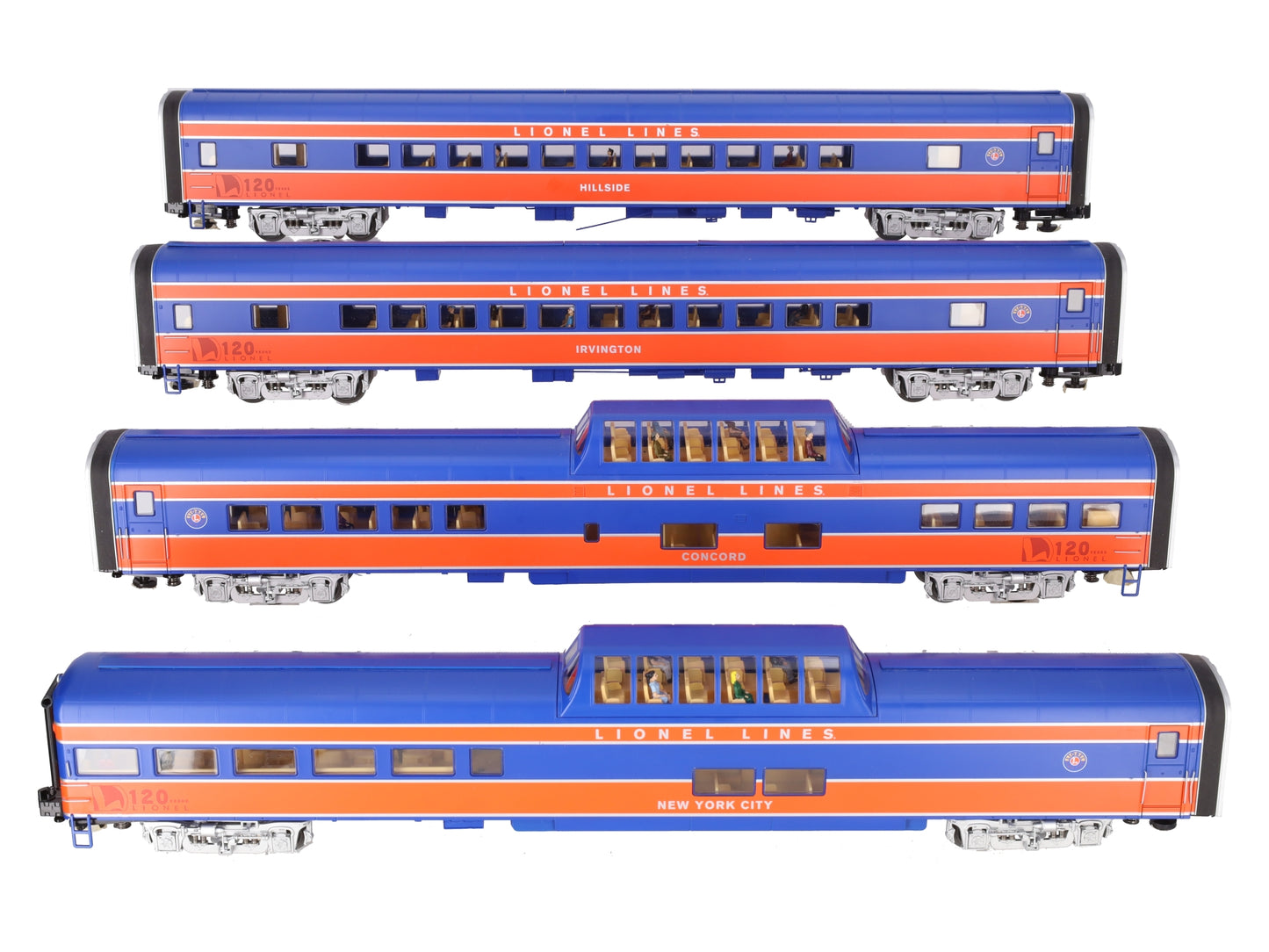 Lionel 2027750 O Lionel Lines 120th Anniversary 21" Passenger Car (Set of 4)