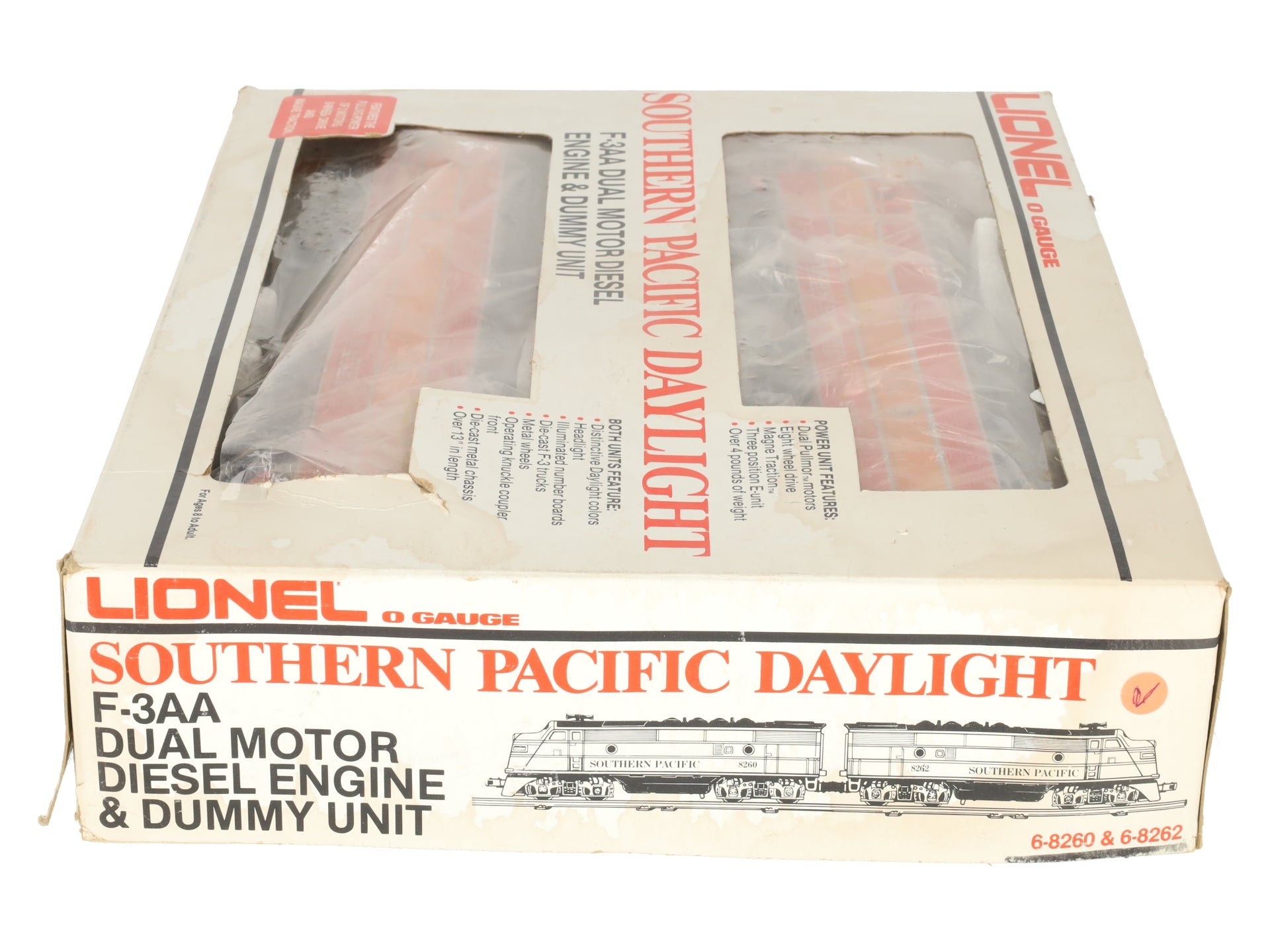 Lionel 6-8260 O Gauge Southern Pacific F3 AA Diesel Locomotive Set #8260/8262 VG/Box