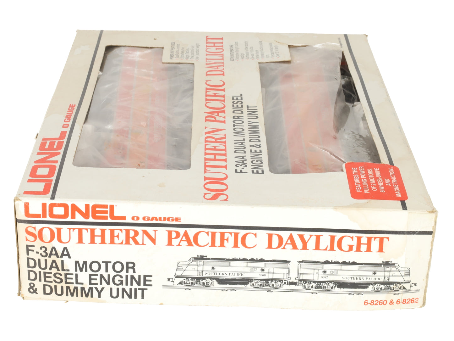 Lionel 6-8260 O Gauge Southern Pacific F3 AA Diesel Locomotive Set #8260/8262 VG/Box
