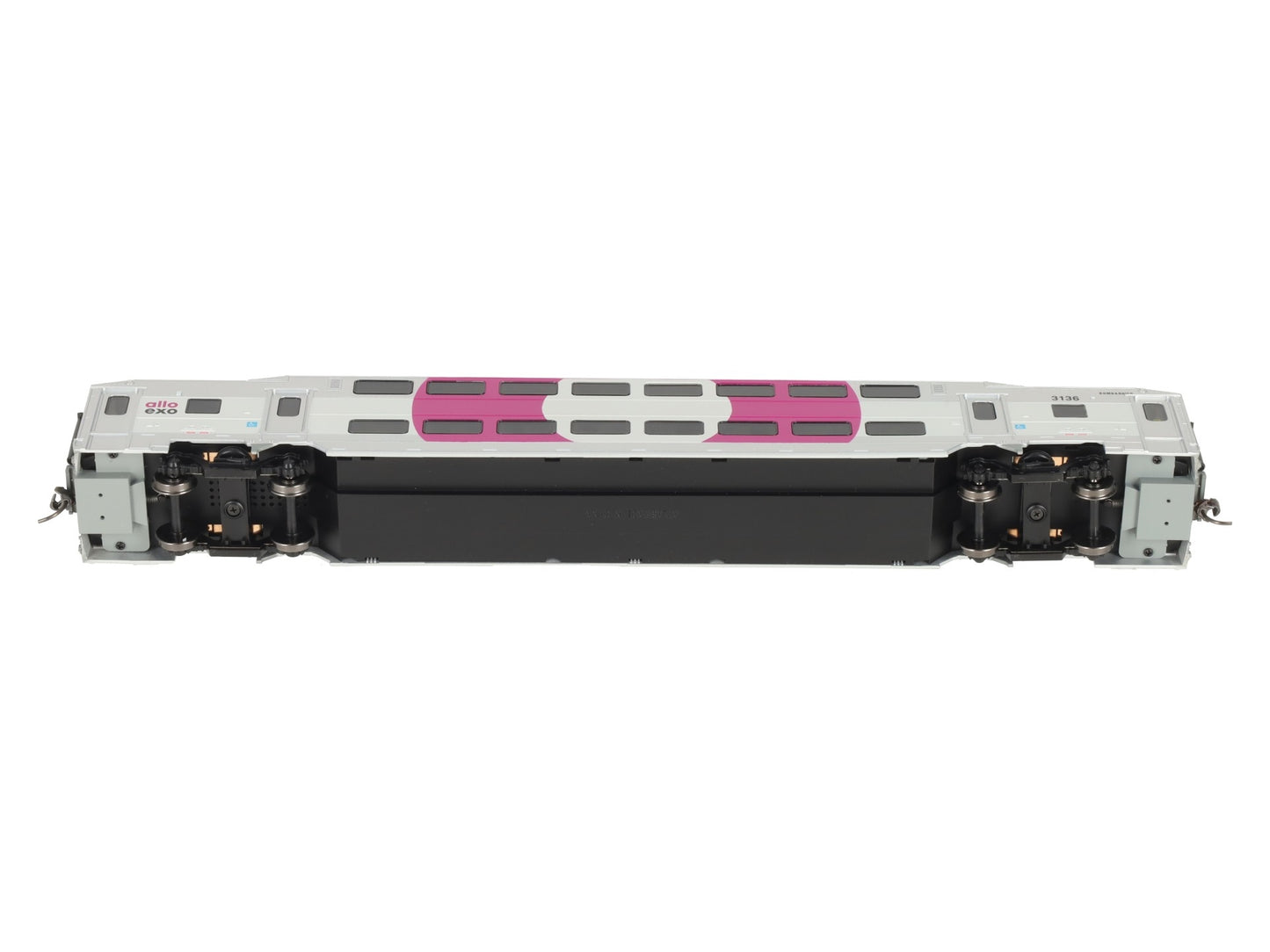 Atlas 20007392 HO Scale EXO [Purple] Modern Commuter Multi-Level Trailer #3136 LN/Box