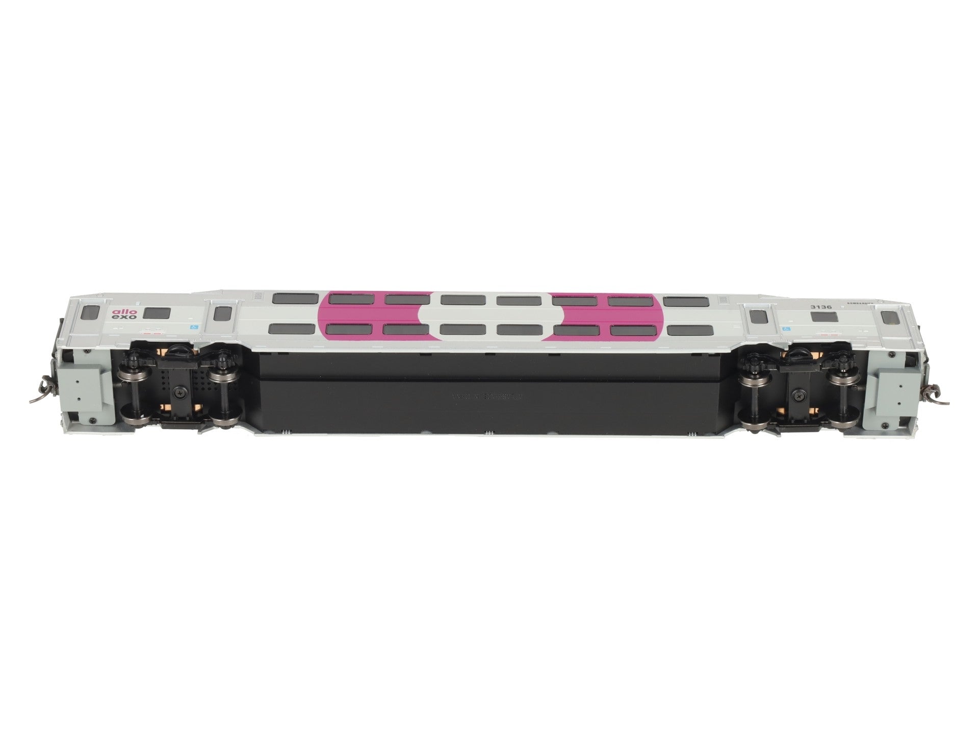 Atlas 20007392 HO Scale EXO [Purple] Modern Commuter Multi-Level Trailer #3136 LN/Box
