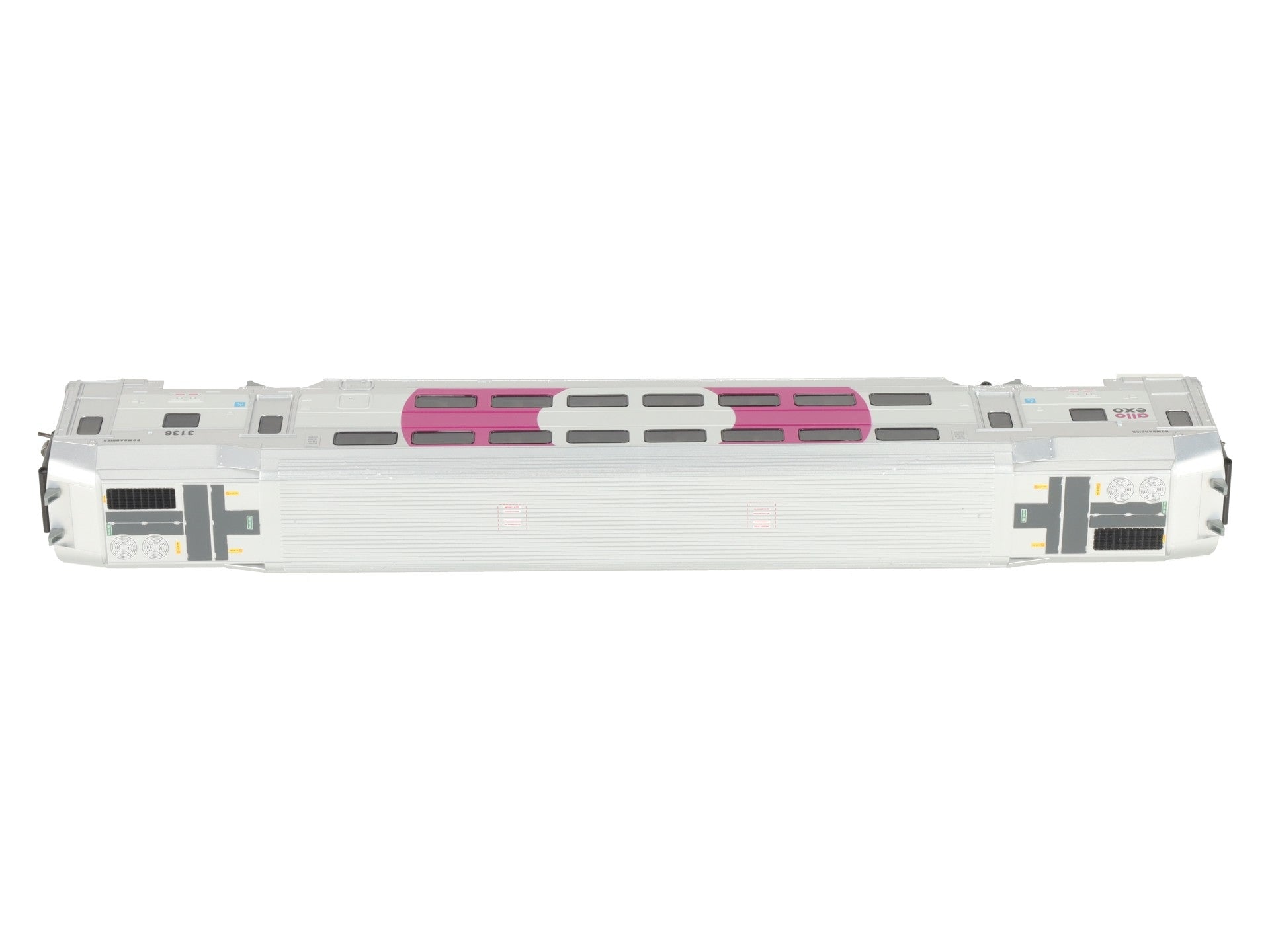 Atlas 20007392 HO Scale EXO [Purple] Modern Commuter Multi-Level Trailer #3136 LN/Box