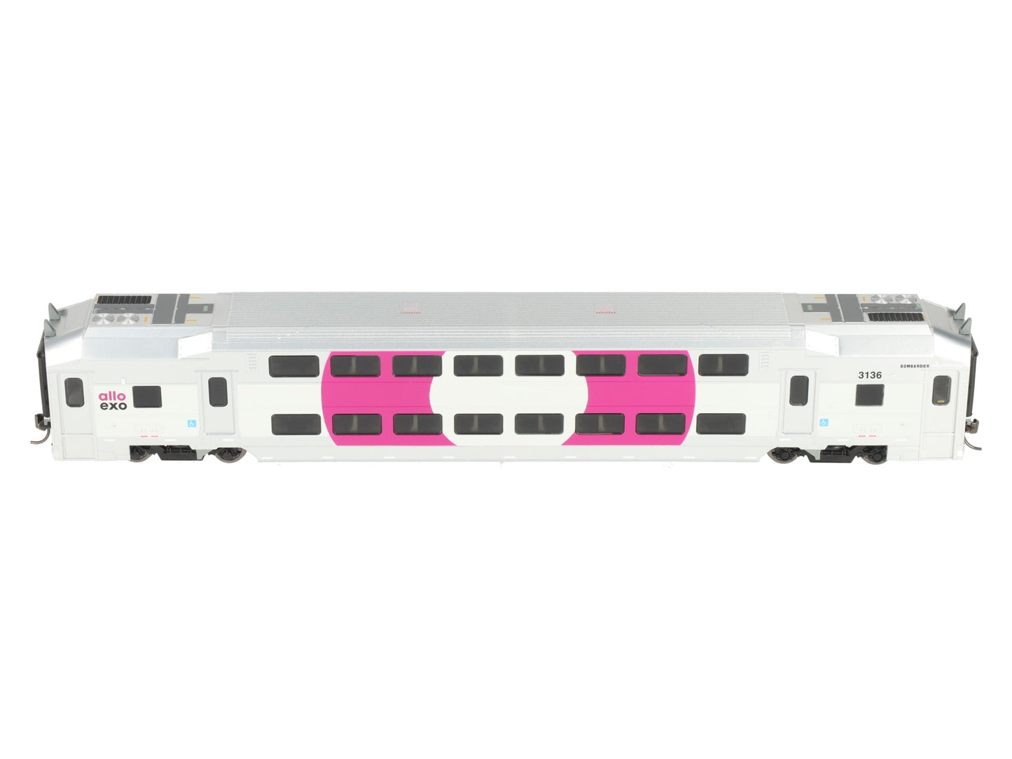 Atlas 20007392 HO Scale EXO [Purple] Modern Commuter Multi-Level Trailer #3136 LN/Box