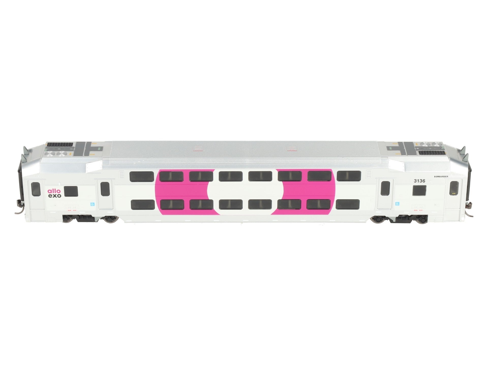 Atlas 20007392 HO Scale EXO [Purple] Modern Commuter Multi-Level Trailer #3136 LN/Box