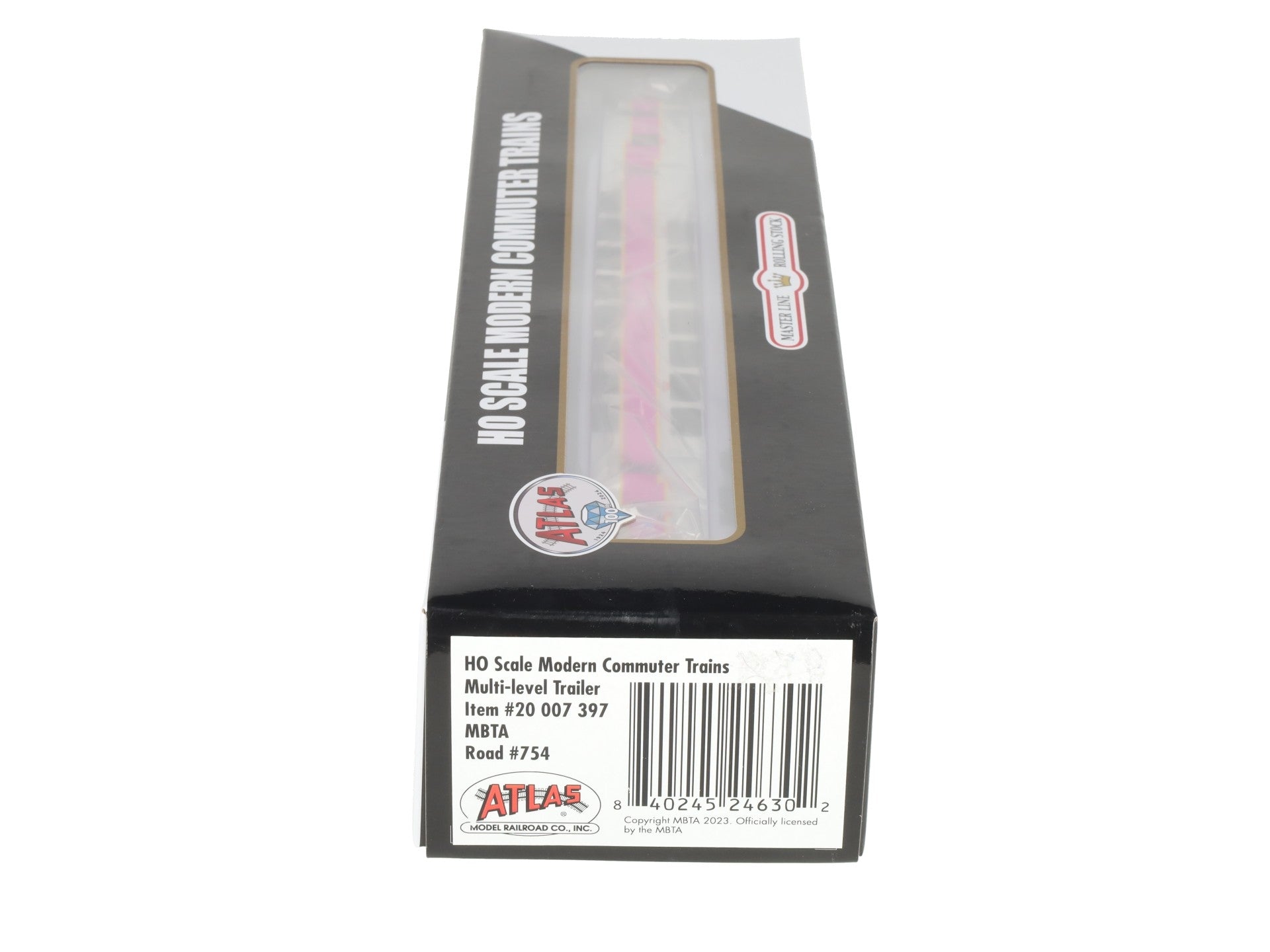 Atlas 20007397 HO Scale MBTA Master Multi-Level Trailer #754 LN/Box