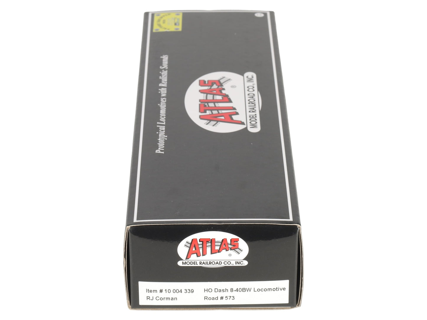 Atlas 10004339 HO RJ Corman Gold Dash 8-40BW Diesel Locomotive with Sound #573 LN/Box