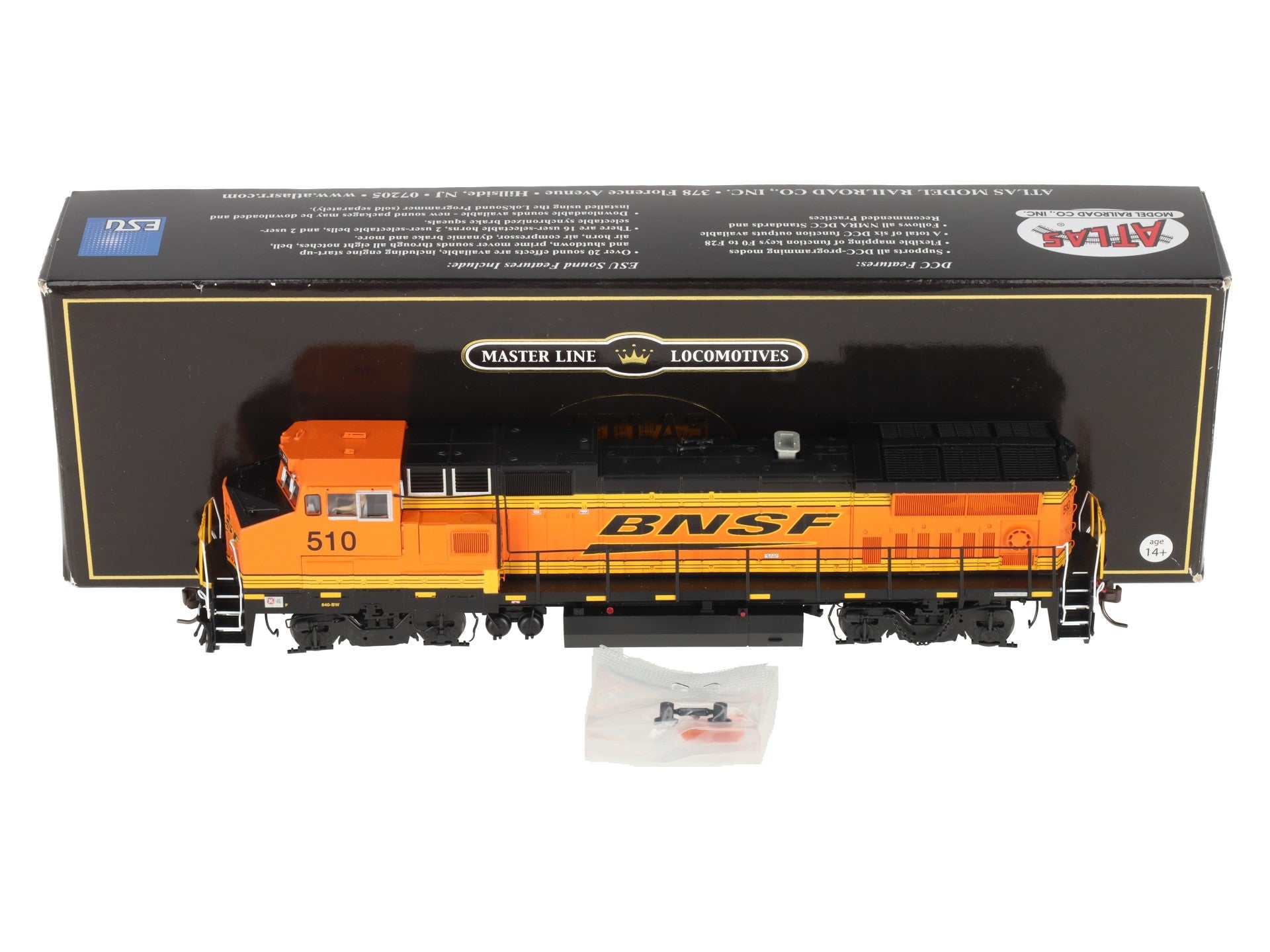 Atlas 10003100 HO Scale BNSF Dash 8-40BW Locomotive w/ Sound & DCC #510