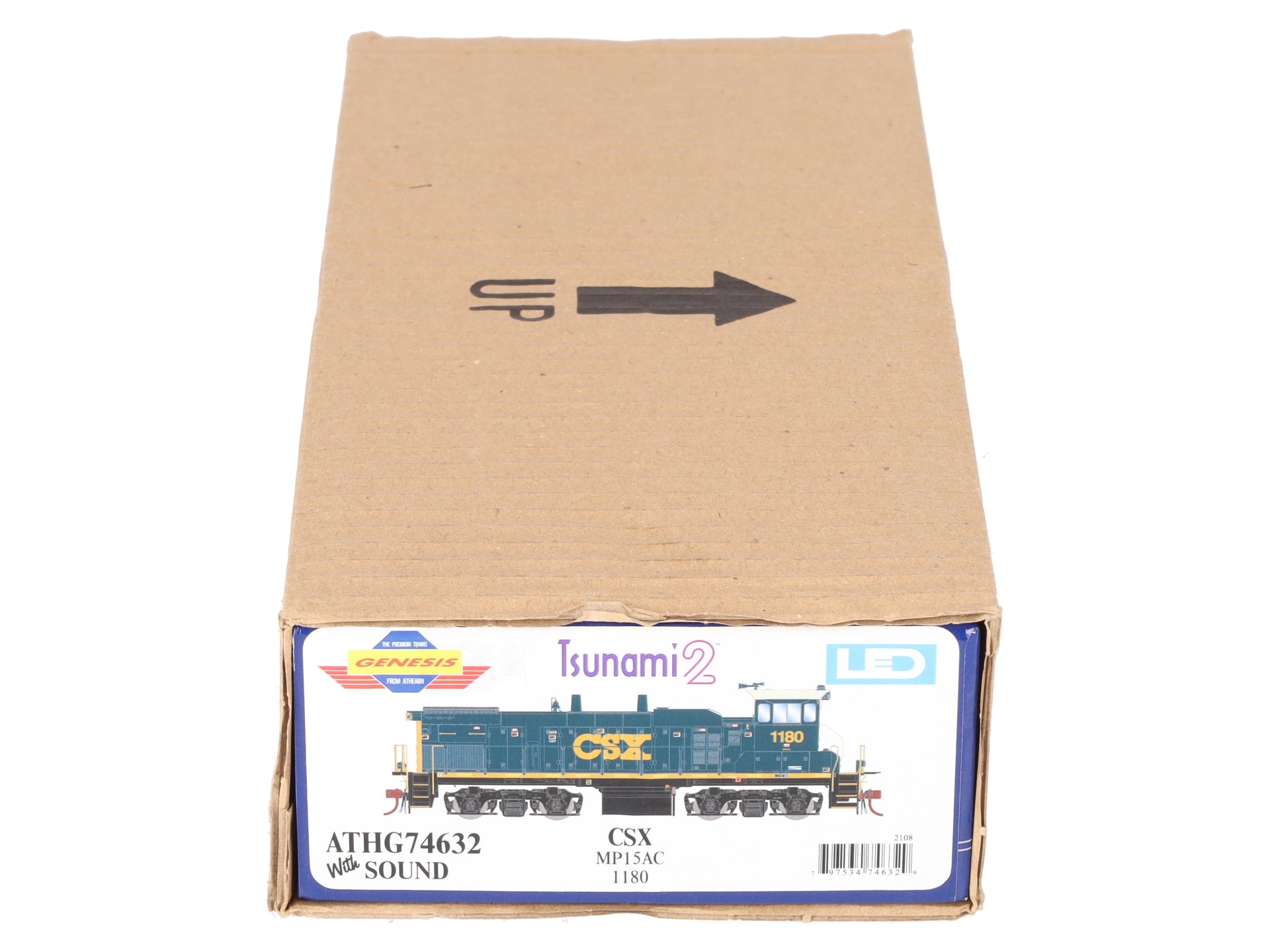 Athearn G74632 HO Scale CSX MP15AC Diesel Locomotive w/DCC & Sound #1180 LN/Box