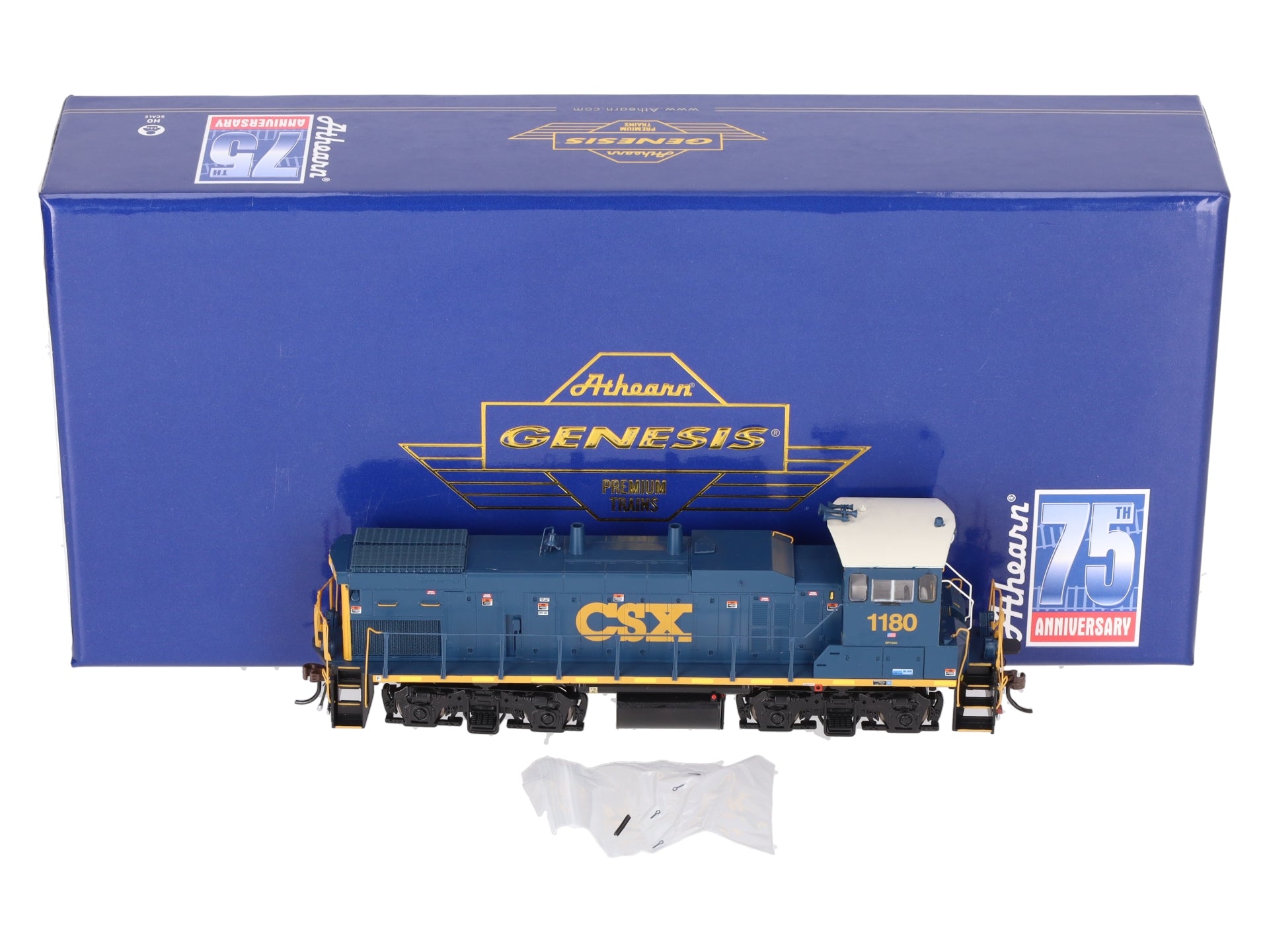 Athearn G74632 HO Scale CSX MP15AC Diesel Locomotive w/DCC & Sound #1180 LN/Box