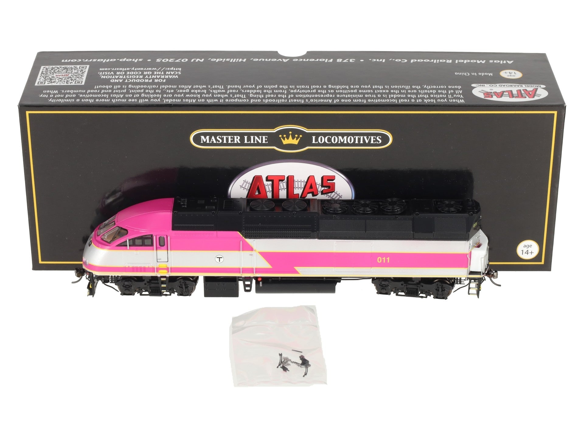 Atlas 10004163 HO Scale MBTA MP36 Diesel Locomotive with DCC & Sound #011 LN/Box