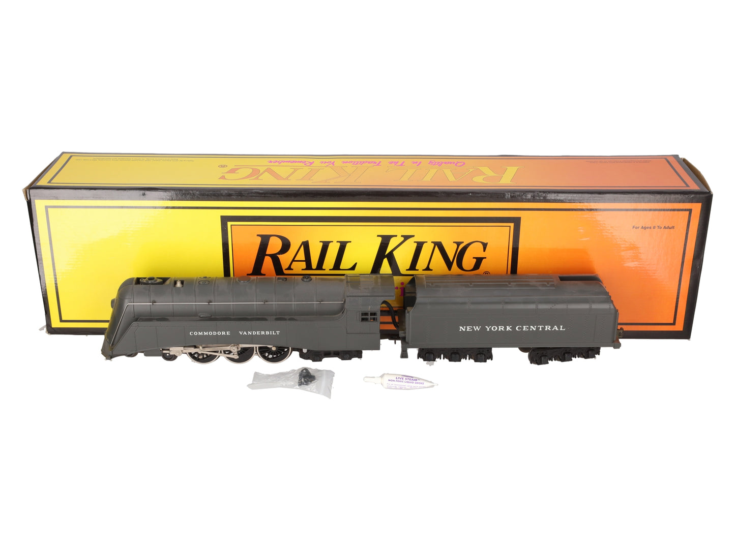 MTH 30-1133-1 O New York Central Commodore Vanderbilt 4-6-4 Steam Engine w/PS1 EX/Box