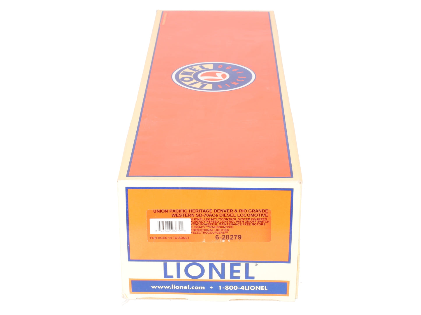 Lionel 6-28279 O Union Pacific Heritage D&RGW SD-70ACe Diesel Locomotive #1989 EX/Box