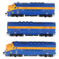 Athearn G2637 HO Scale Genesis Jersey Central Lines F3 ABA Diesel Locomotive Set
