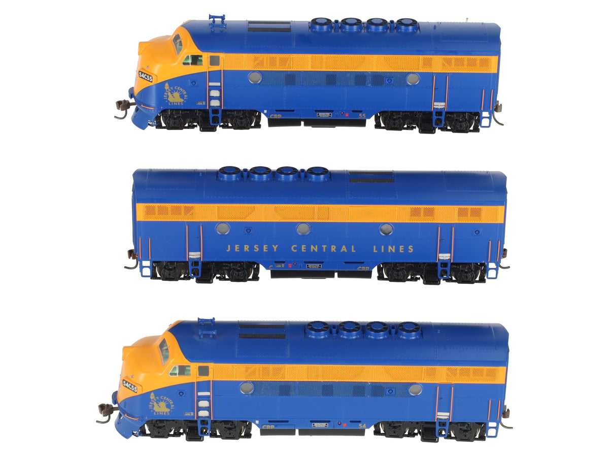 Athearn G2637 HO Scale Genesis Jersey Central Lines F3 ABA Diesel Locomotive Set