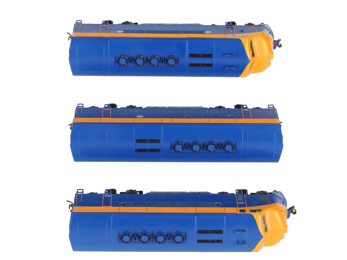 Athearn G2637 HO Scale Genesis Jersey Central Lines F3 ABA Diesel Locomotive Set