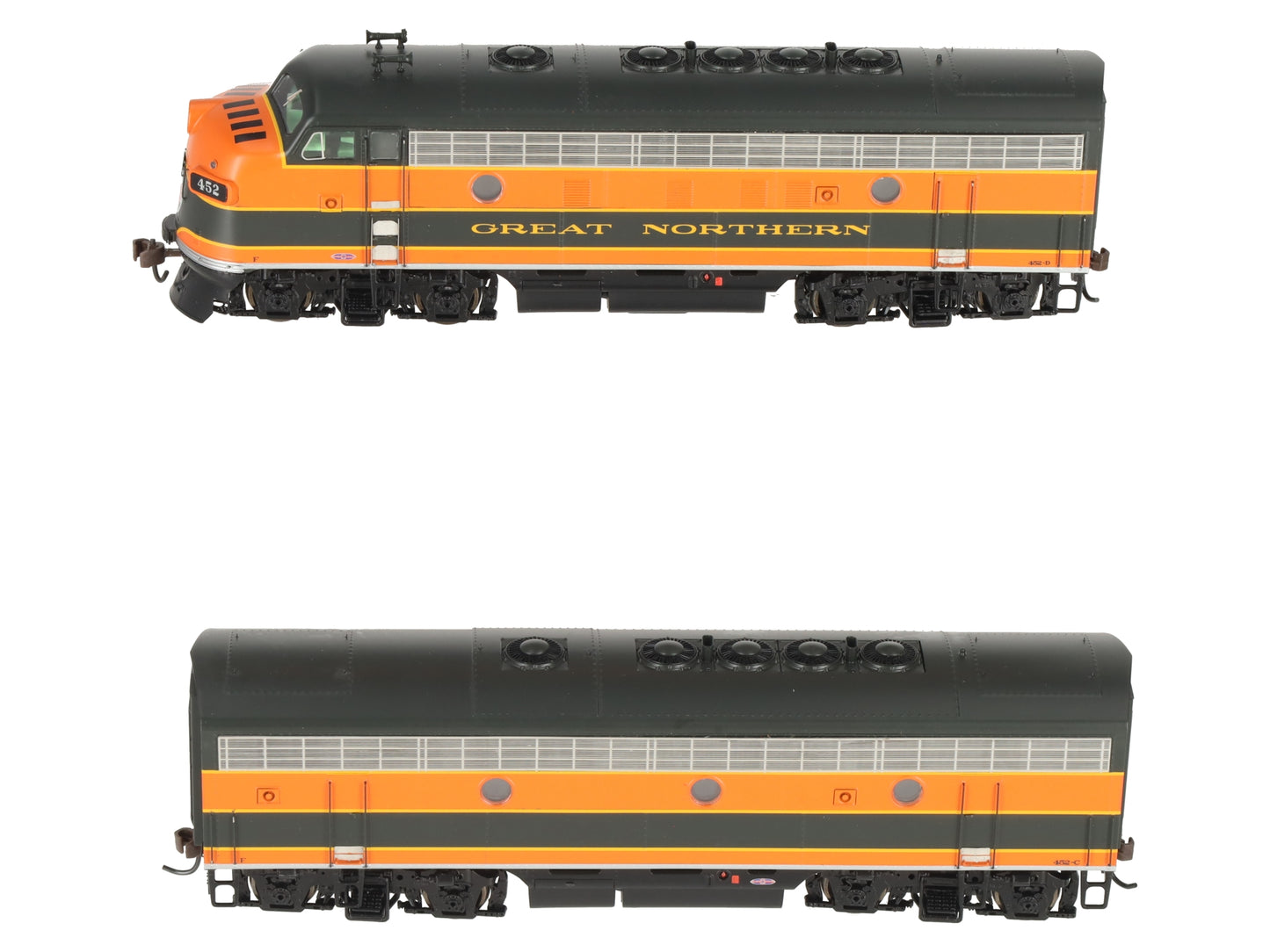 Athearn G1704 Genesis HO Scale Great Northern F-87 A/B Diesel Set #452D/C EX/Box