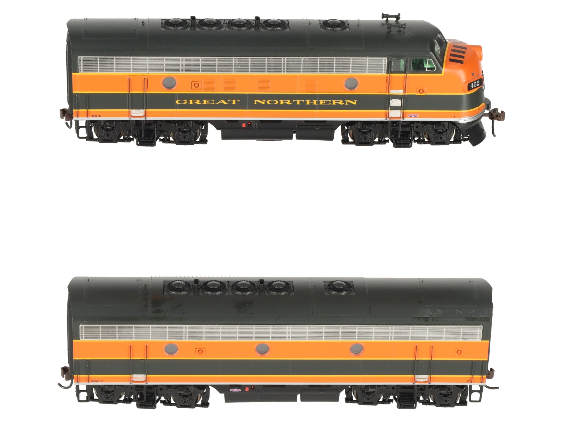 Athearn G1704 Genesis HO Scale Great Northern F-87 A/B Diesel Set #452D/C EX/Box