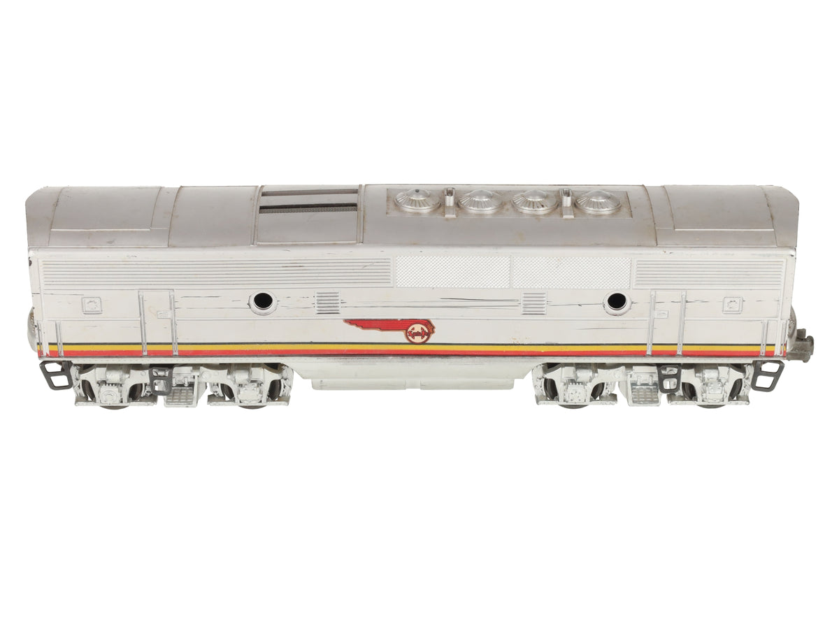 Lionel 2343C Vintage O Santa Fe F-3 Screen Top Non-Pwd. B-Unit Diesel Locomotive VG