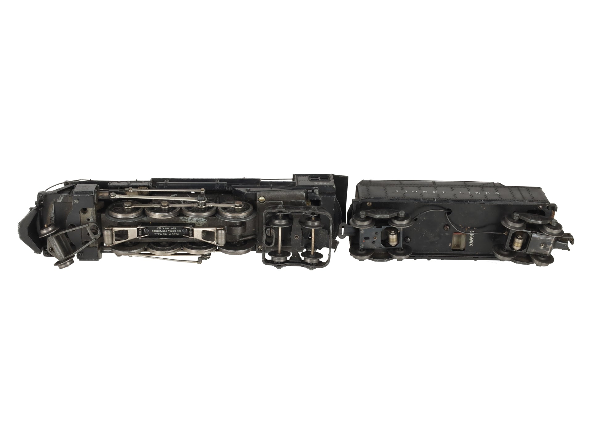 Lionel 726 Vintage O Berkshire 2-8-4 Steam Locomotive & 6466WX Tender VG