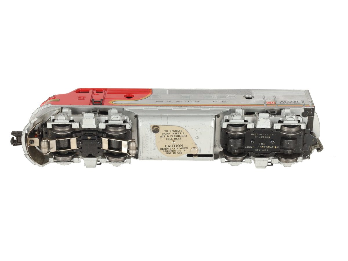 Lionel 2333 Vintage O Gauge Santa Fe F3 Powered A Diesel Locomotive VG