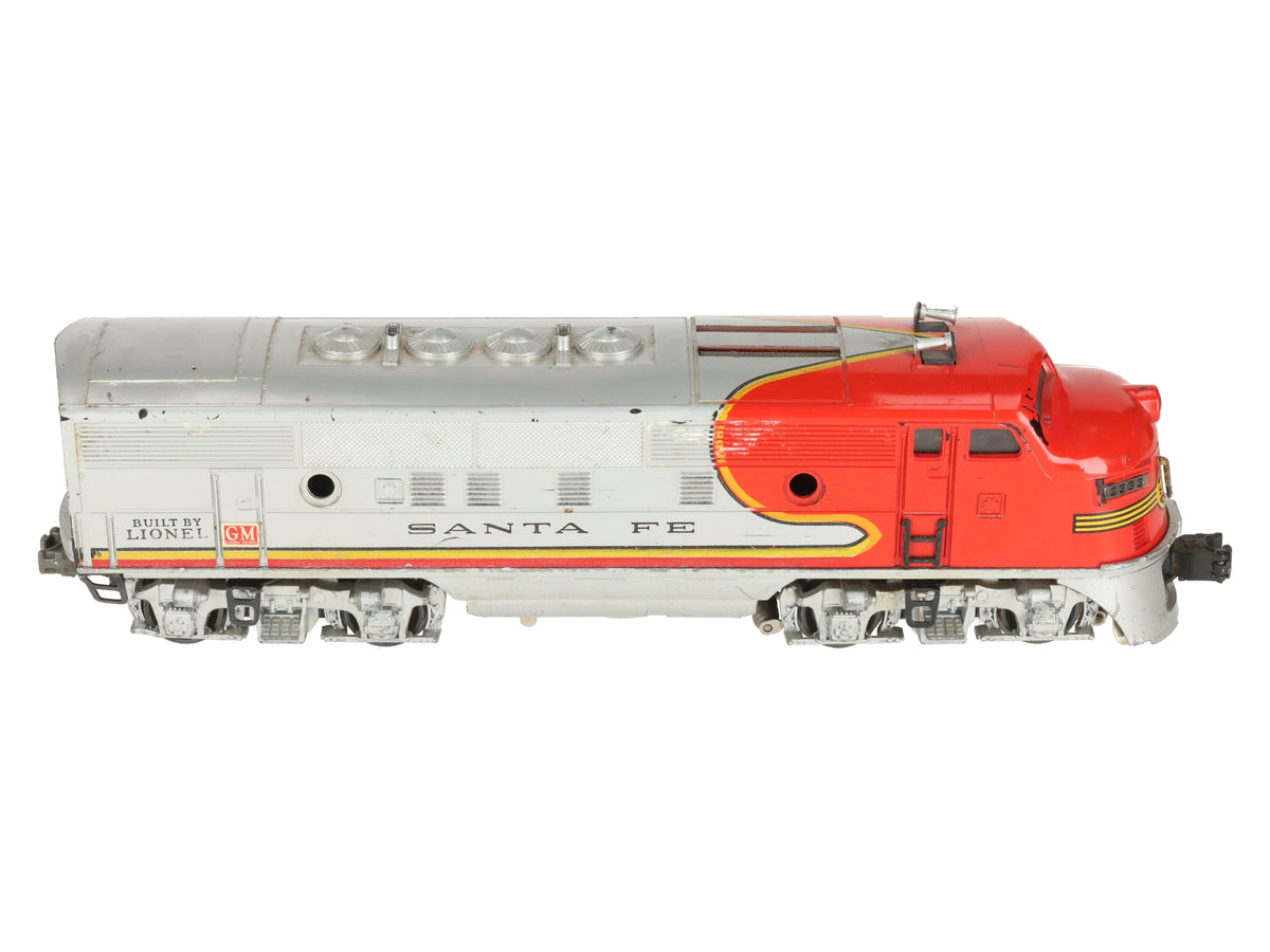 Lionel 2333 Vintage O Gauge Santa Fe F3 Powered A Diesel Locomotive VG