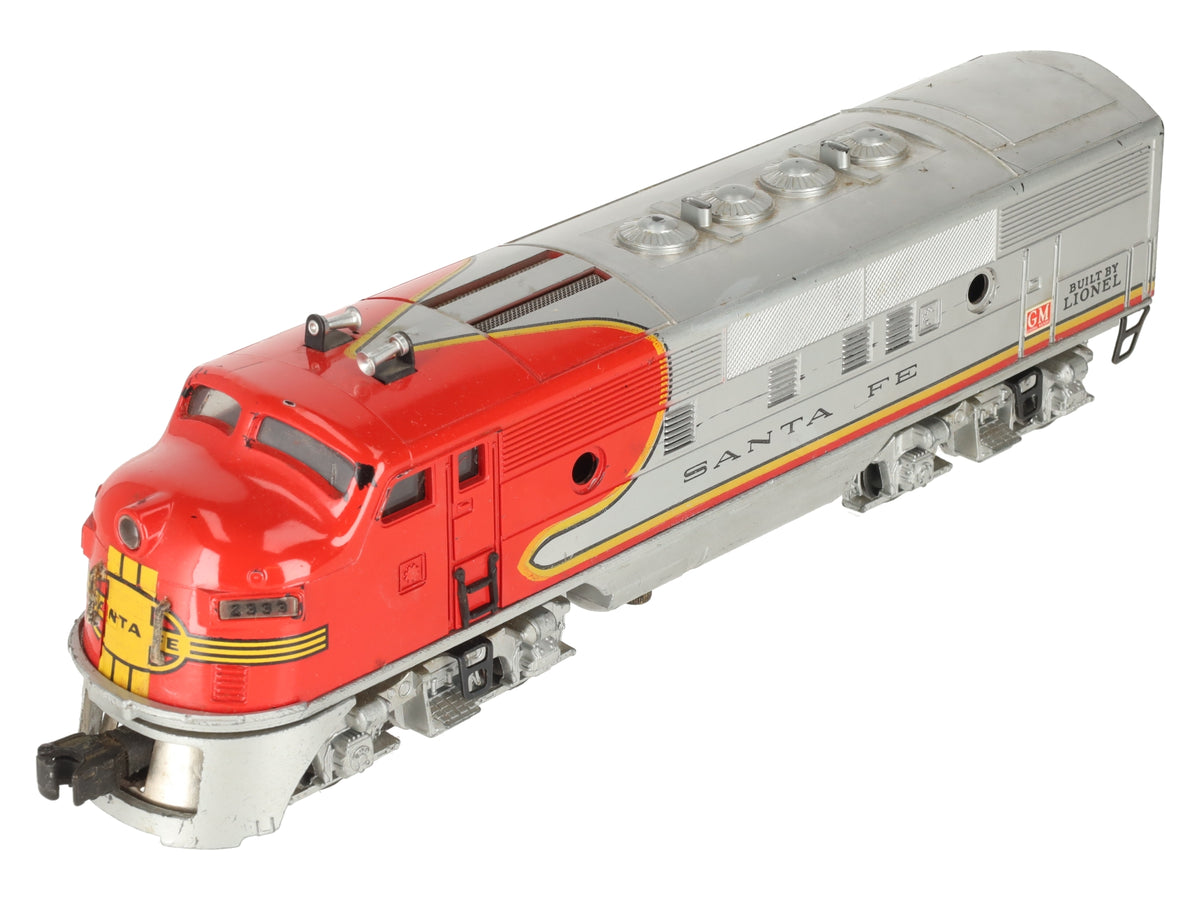 Lionel 2333 Vintage O Gauge Santa Fe F3 Powered A Diesel Locomotive VG