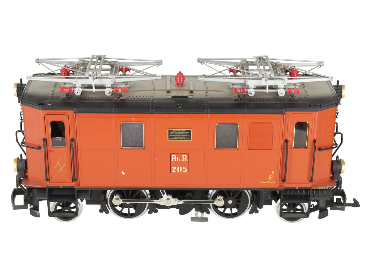 LGB 2045 G Scale RhB Electric Locomotive #205 VG/Box