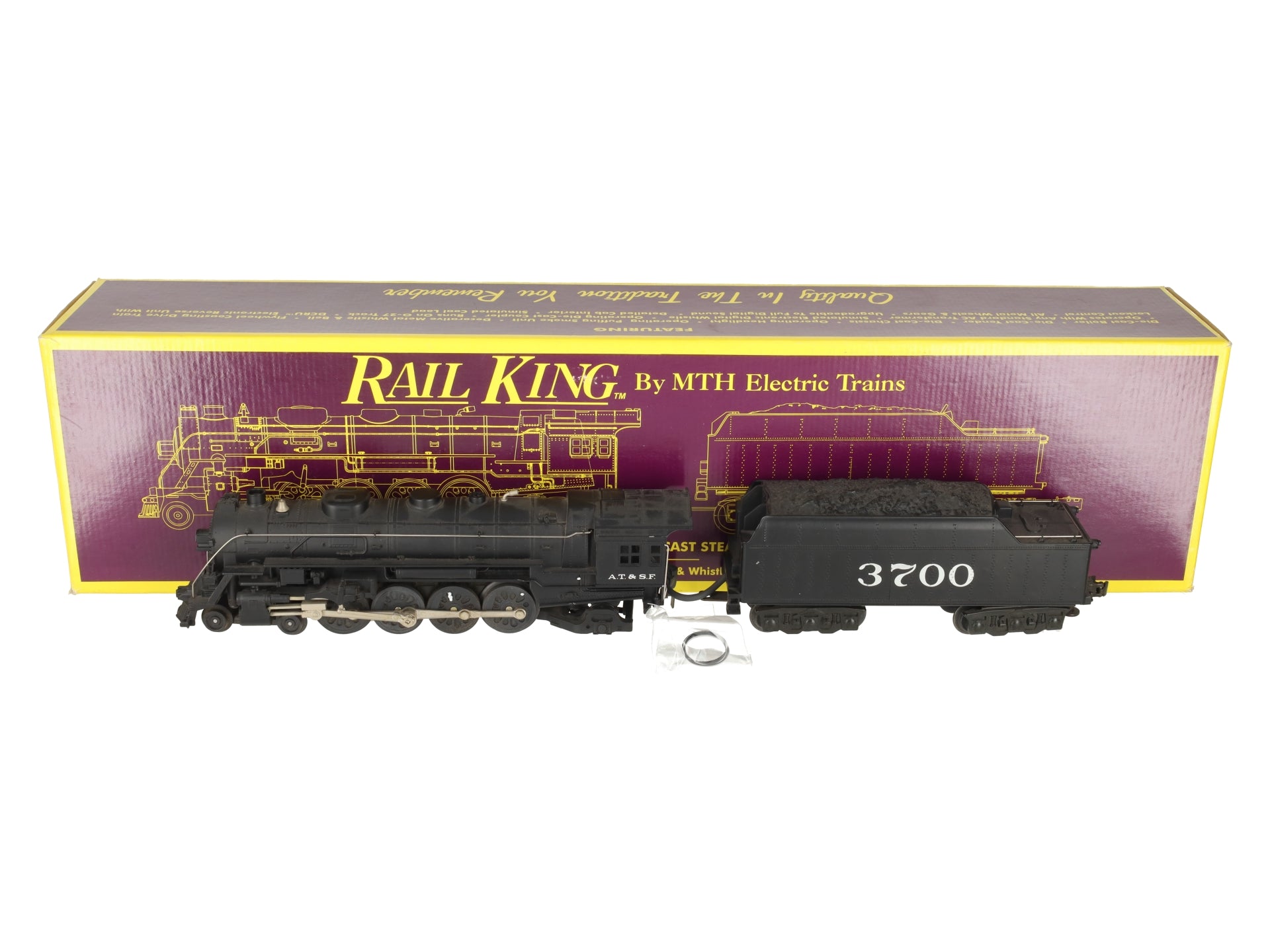 MTH 20-1102 O Gauge Santa Fe Mohawk Steam Locomotive #3700 EX/Box