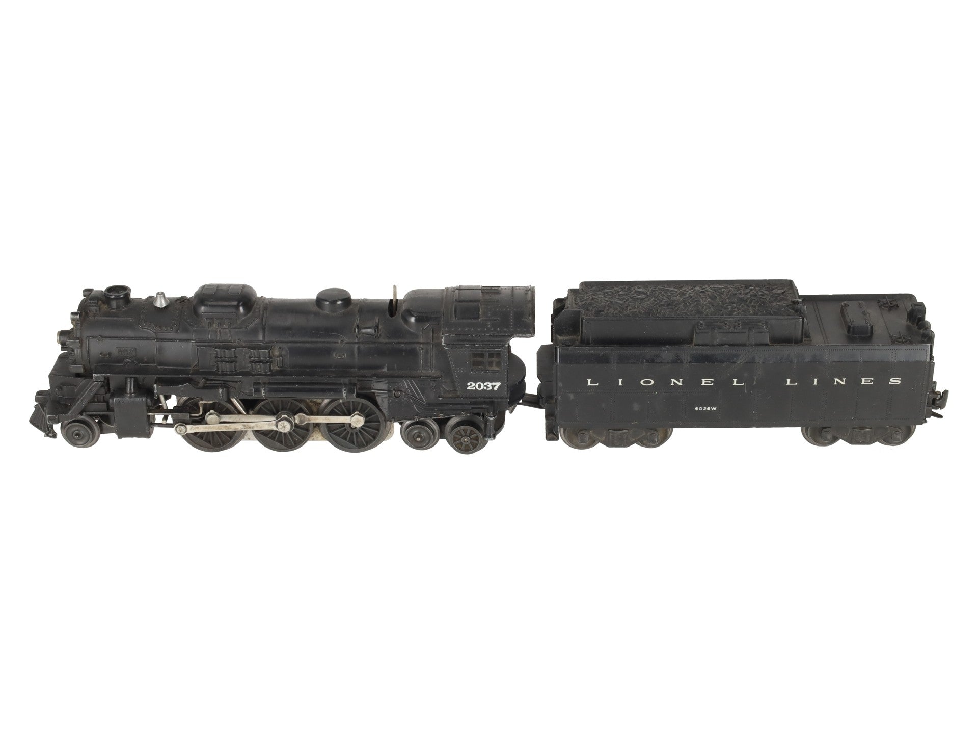 Lionel 2037 Vintage O 2-6-4 Diecast Steam Locomotive and 6026W Tender VG