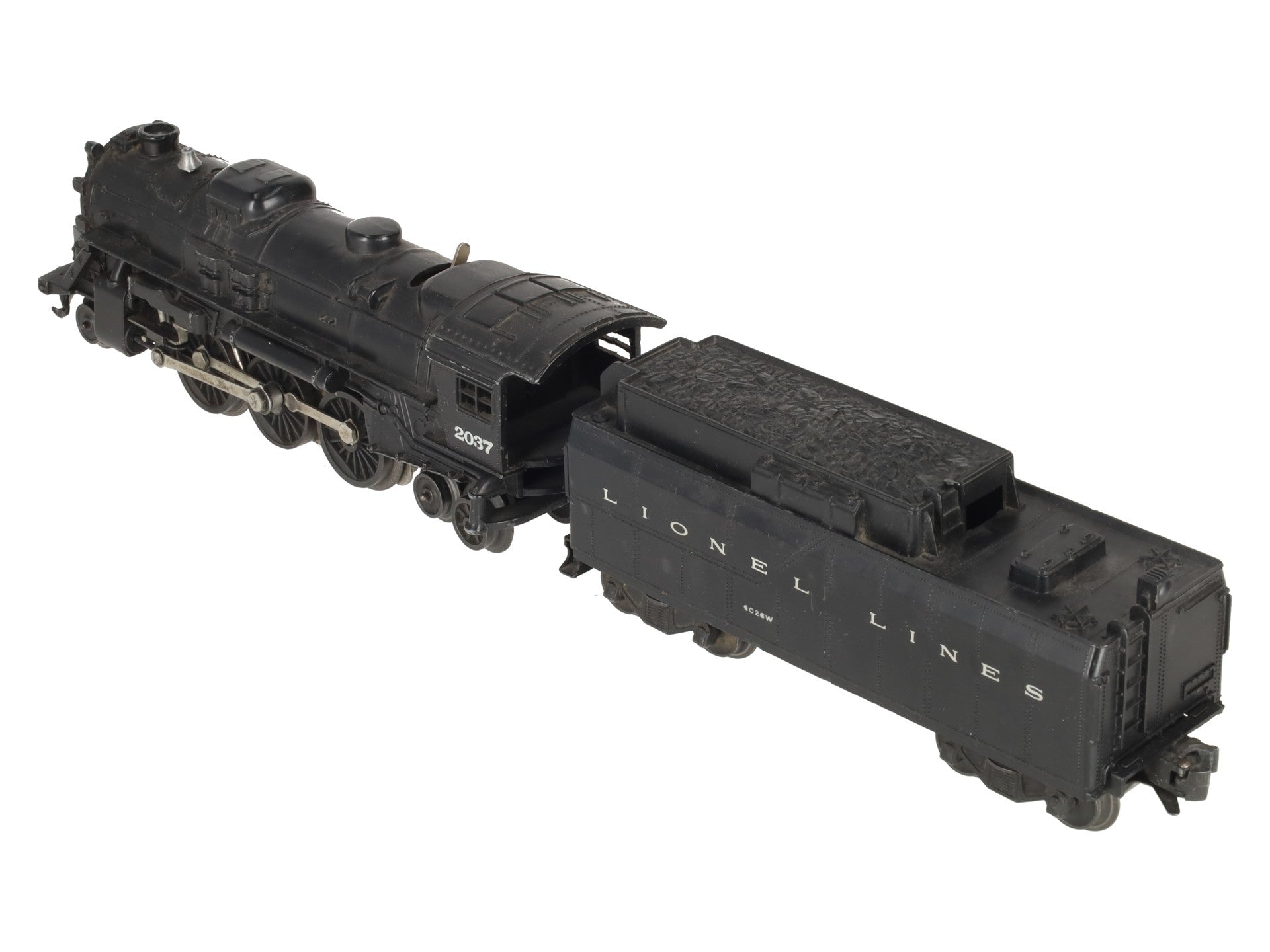 Lionel 2037 Vintage O 2-6-4 Diecast Steam Locomotive and 6026W Tender VG