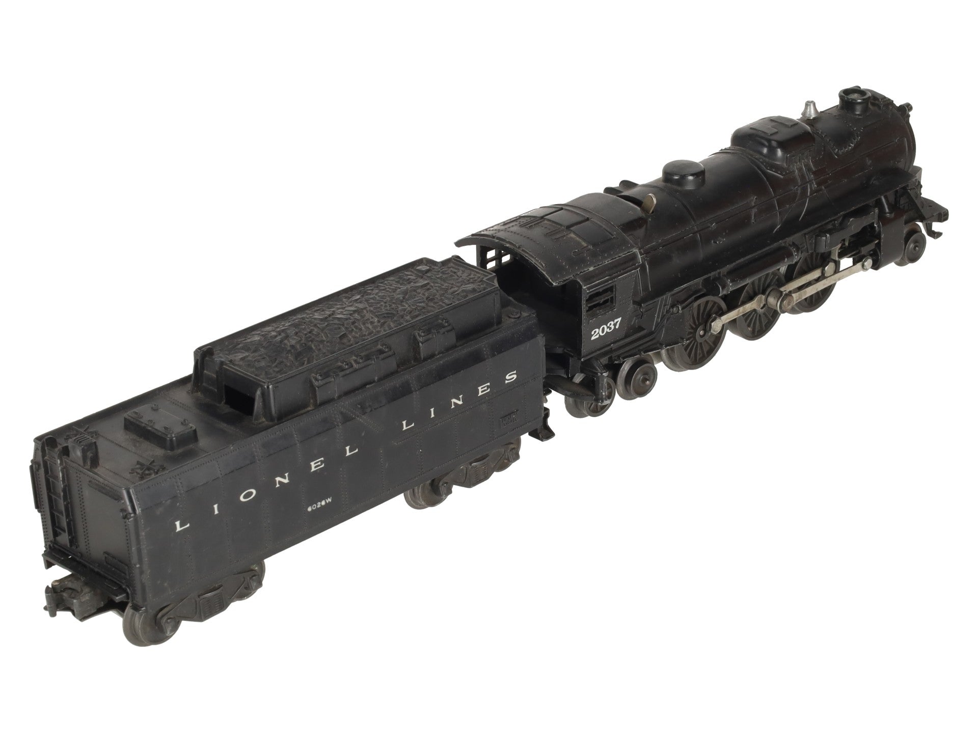 Lionel 2037 Vintage O 2-6-4 Diecast Steam Locomotive and 6026W Tender VG