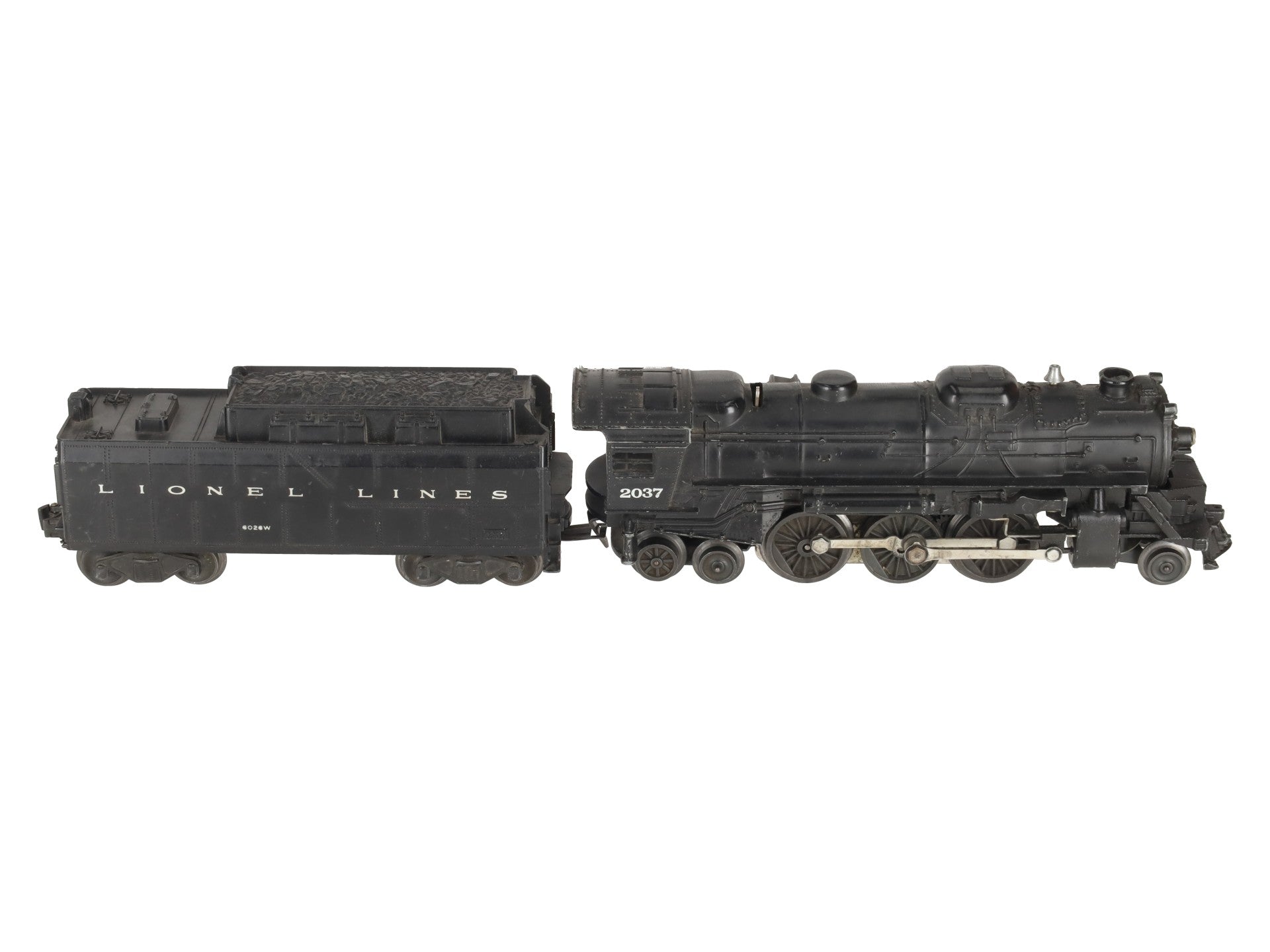 Lionel 2037 Vintage O 2-6-4 Diecast Steam Locomotive and 6026W Tender VG