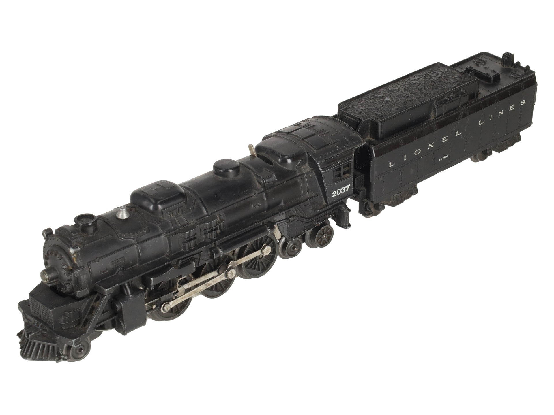 Lionel 2037 Vintage O 2-6-4 Diecast Steam Locomotive and 6026W Tender VG