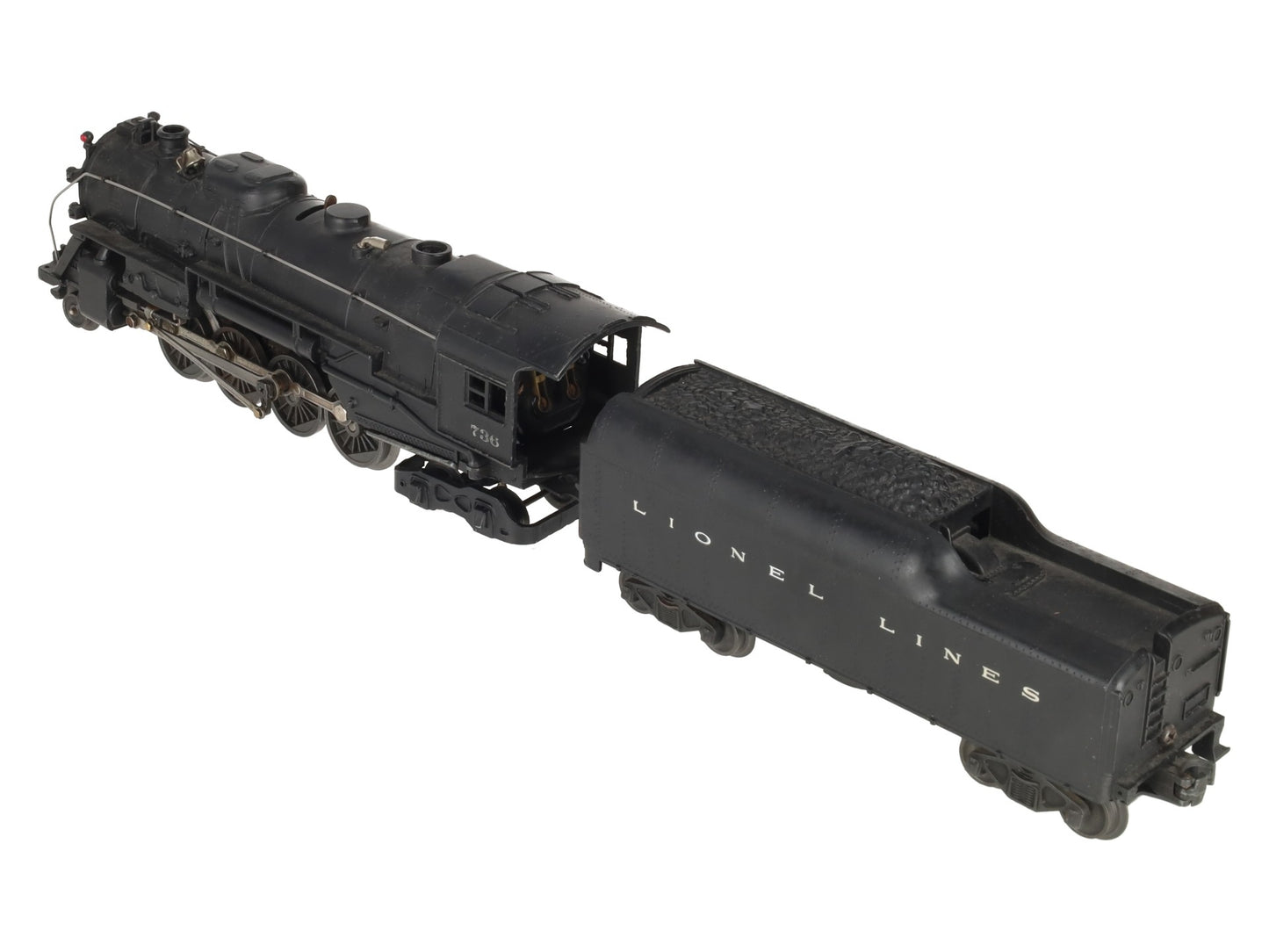 Lionel 736 Vintage O 2-8-4 Lionel Lines Steam Locomotive with 2046W Tender VG