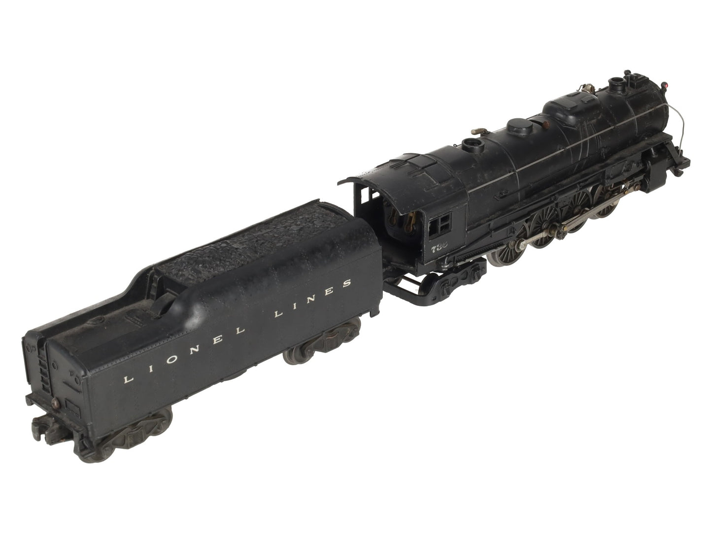 Lionel 736 Vintage O 2-8-4 Lionel Lines Steam Locomotive with 2046W Tender VG