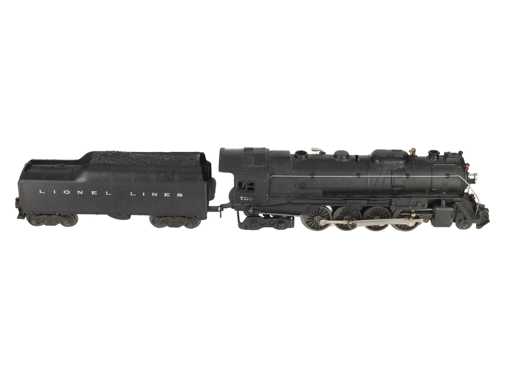 Lionel 736 Vintage O 2-8-4 Lionel Lines Steam Locomotive with 2046W Tender VG