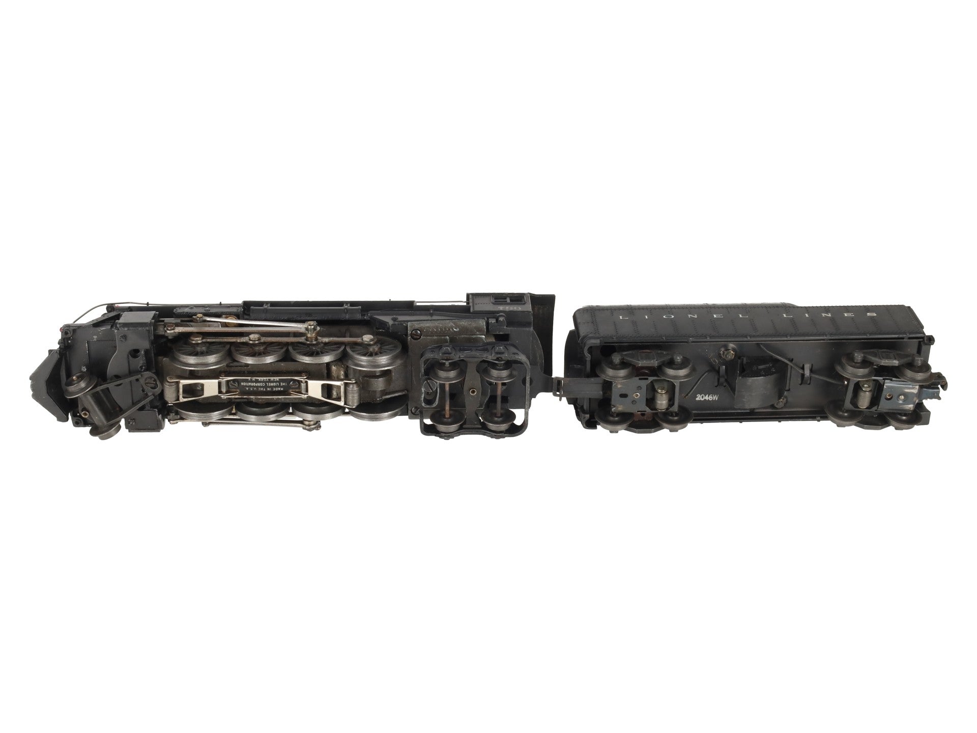 Lionel 736 Vintage O 2-8-4 Lionel Lines Steam Locomotive with 2046W Tender VG