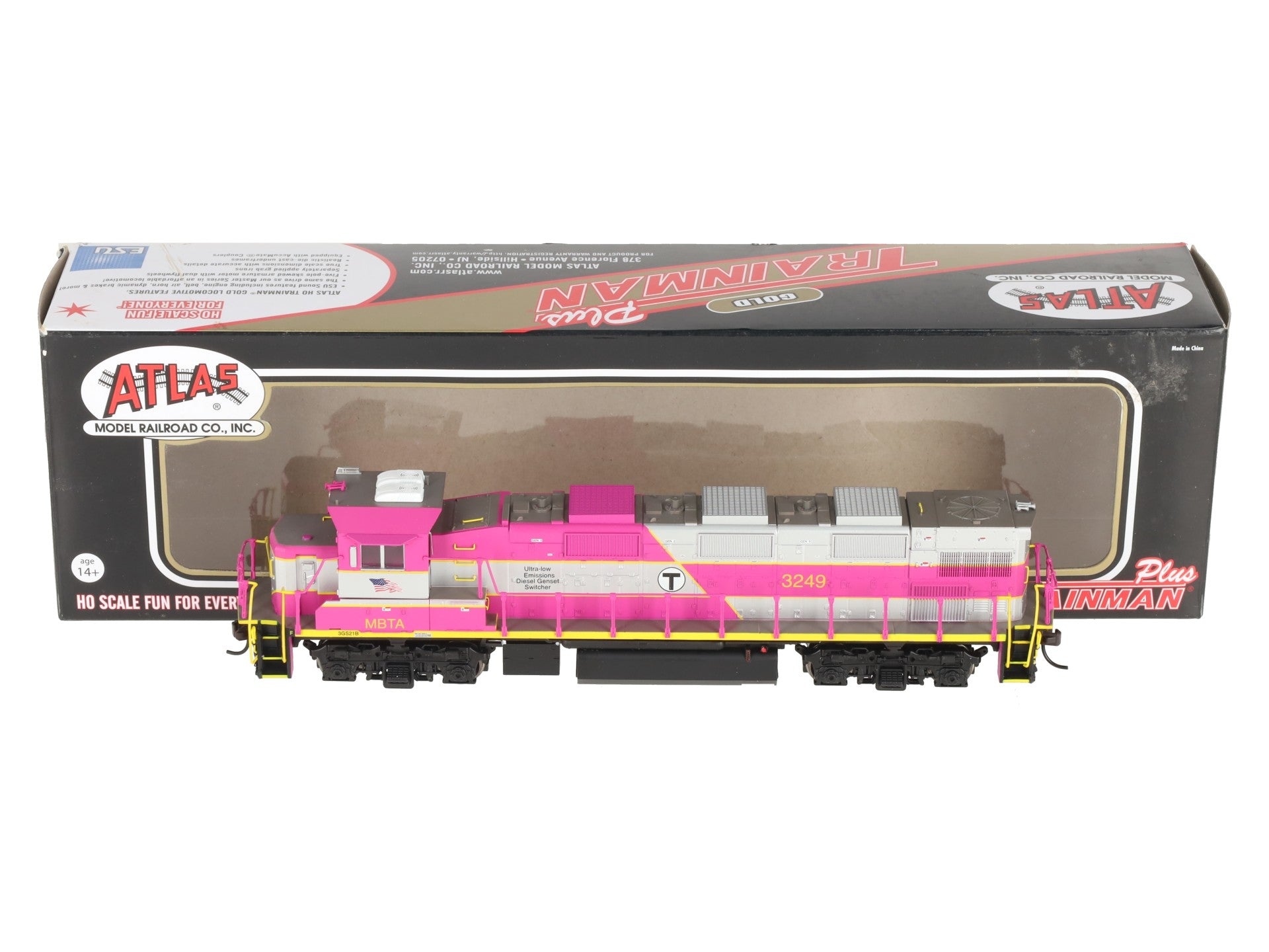 Atlas 10002744 HO Scale MBTA+ NRE Genset II Diesel Locomotive Sound/DCC #3249 LN/Box