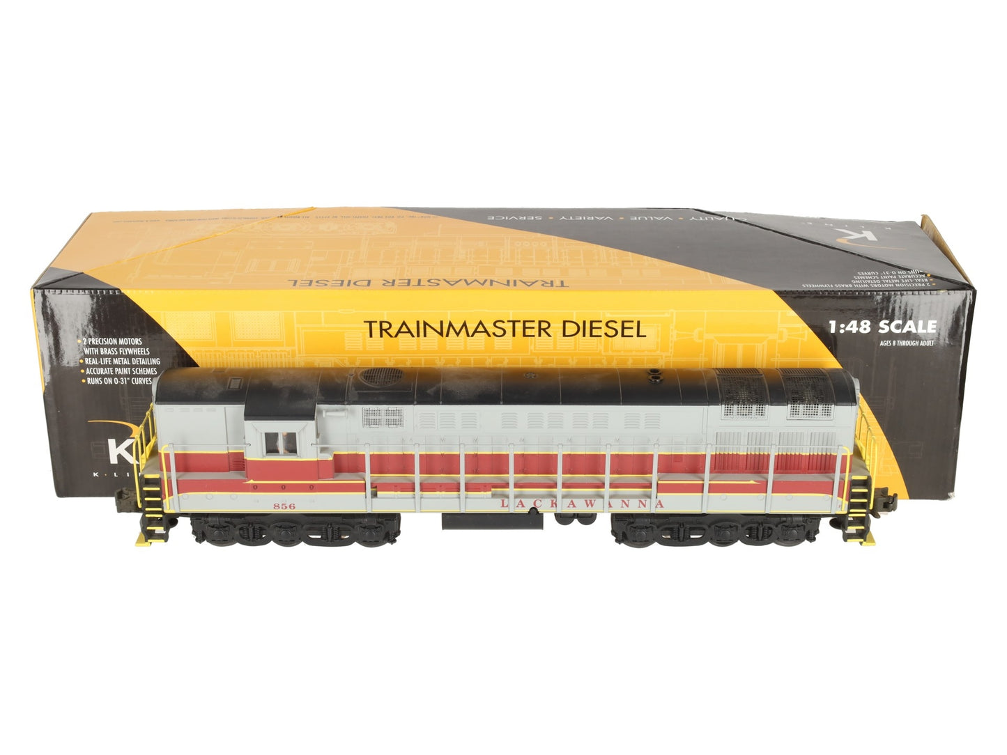 K-Line K2438-0856HS O Gauge Lackawanna Trainmaster Diesel Locomotive #856 EX/Box