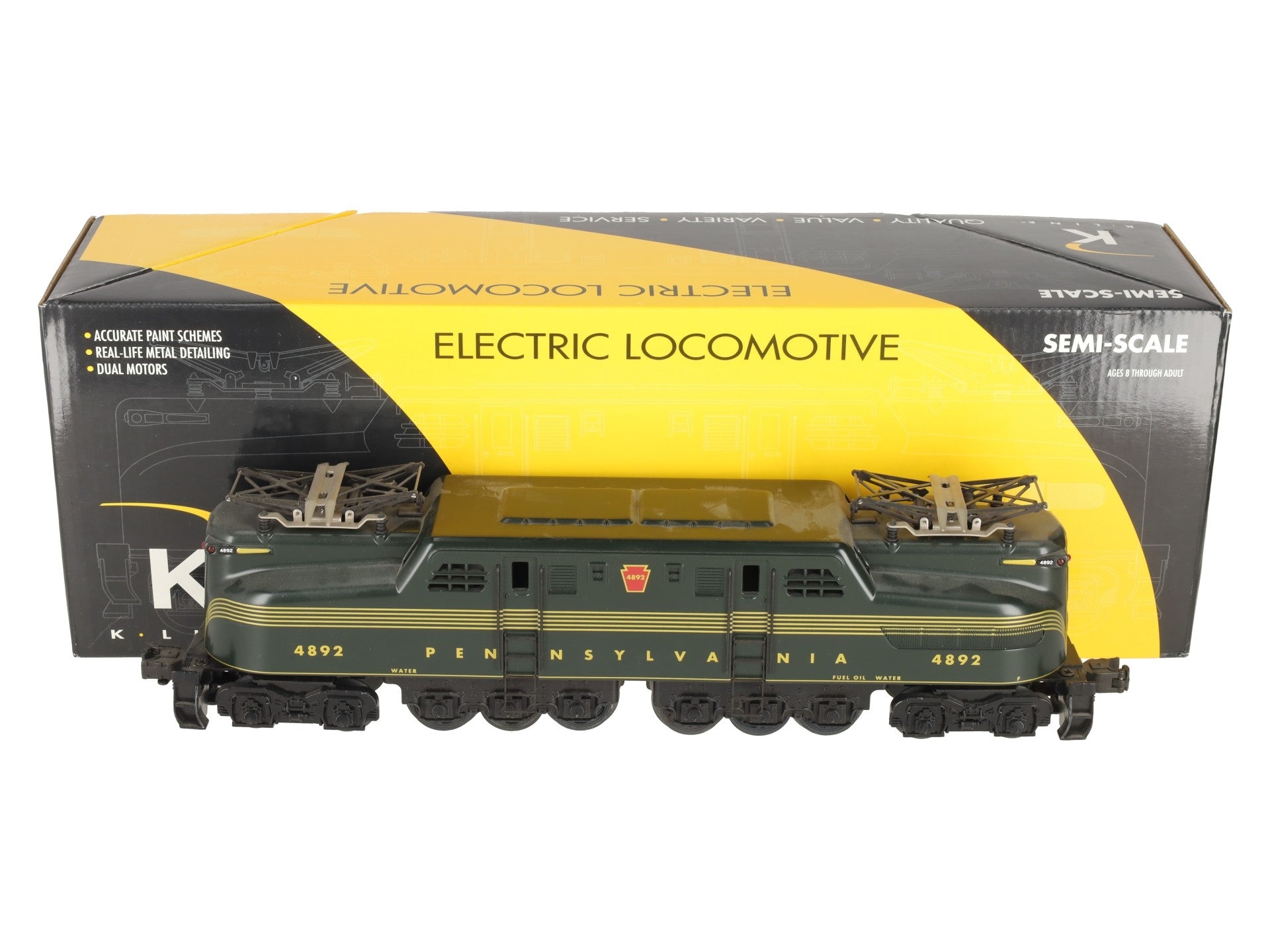K-Line K2780-4892IC O Gauge Pennsylvania GG-1 Electric Locomotive #4892 EX/Box