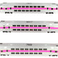 Atlas 20007404 HO Scale MBTA Multi Level Commuter Carb and Trailer- 3pk LN/Box