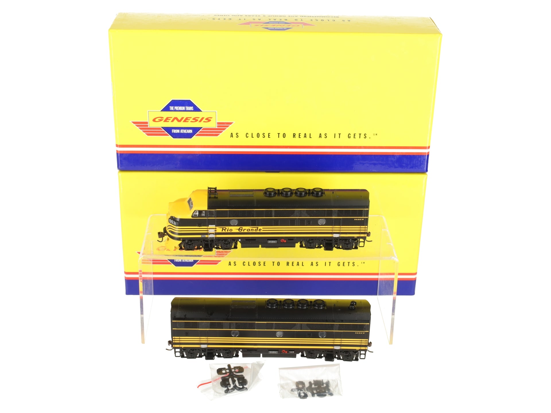 Athearn G2533 HO Scale Denver & Rio Grande Western EMD F3 AB Diesel Set EX/Box