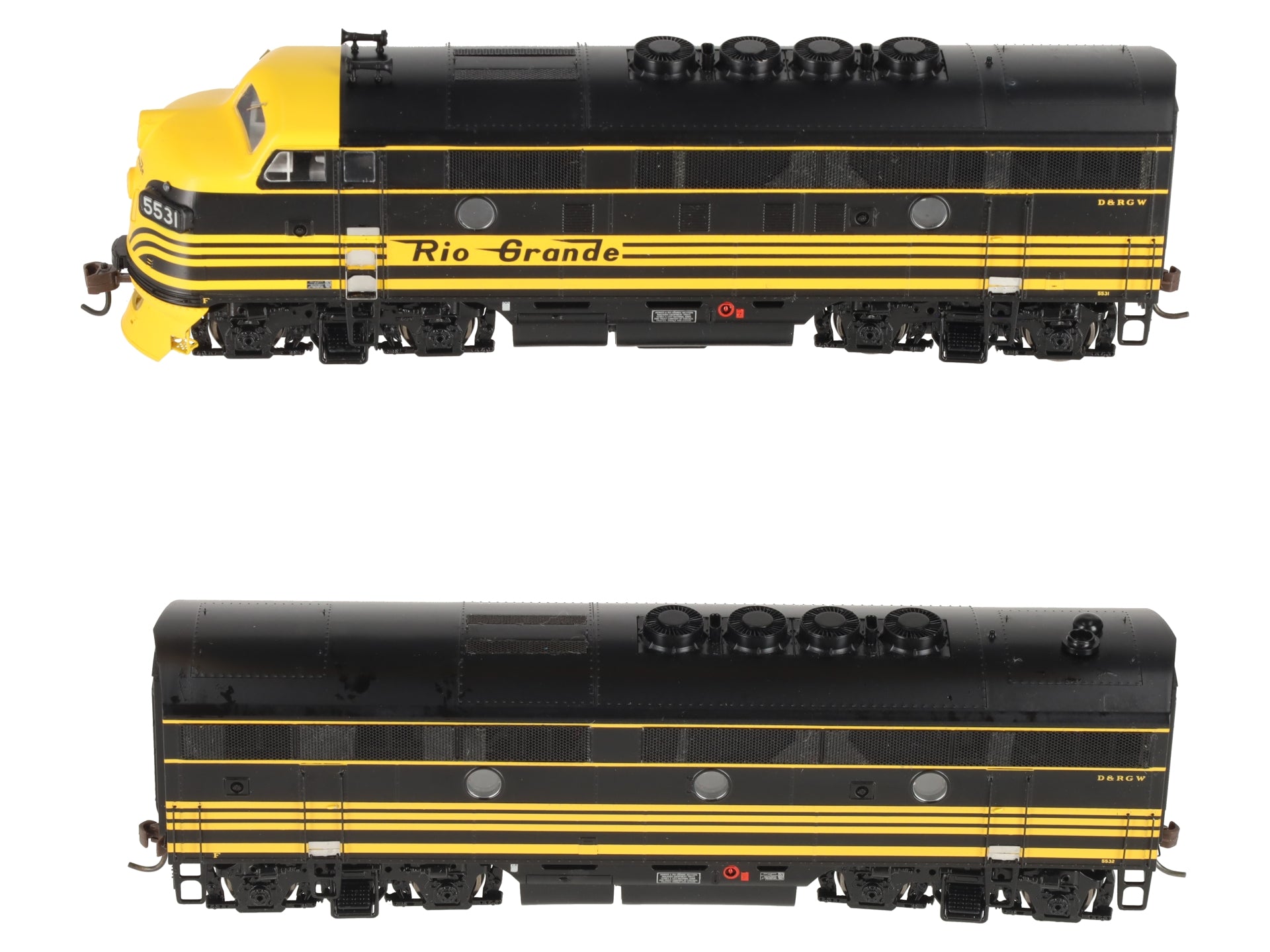 Athearn G2533 HO Scale Denver & Rio Grande Western EMD F3 AB Diesel Set EX/Box