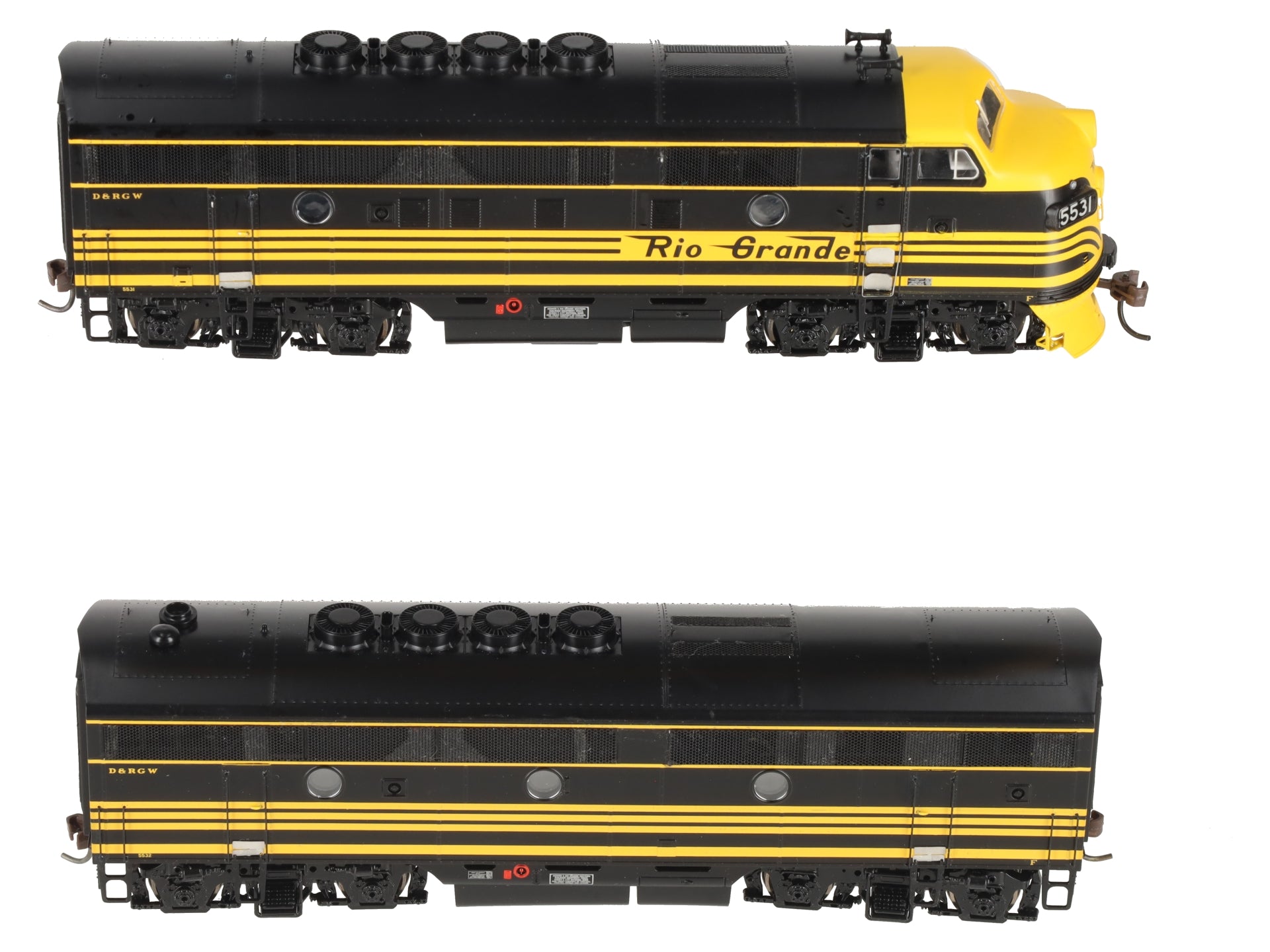 Athearn G2533 HO Scale Denver & Rio Grande Western EMD F3 AB Diesel Set EX/Box