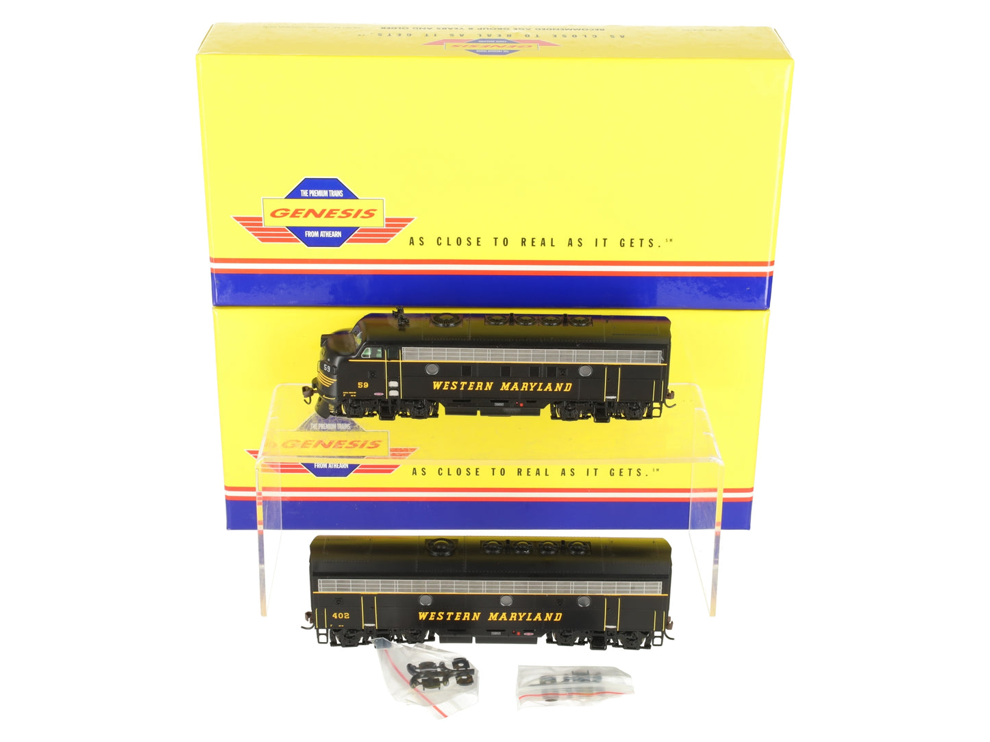 Athearn G1619 HO Scale Western Maryland F-7A/F-7B Diesel Locomotives LN/Box