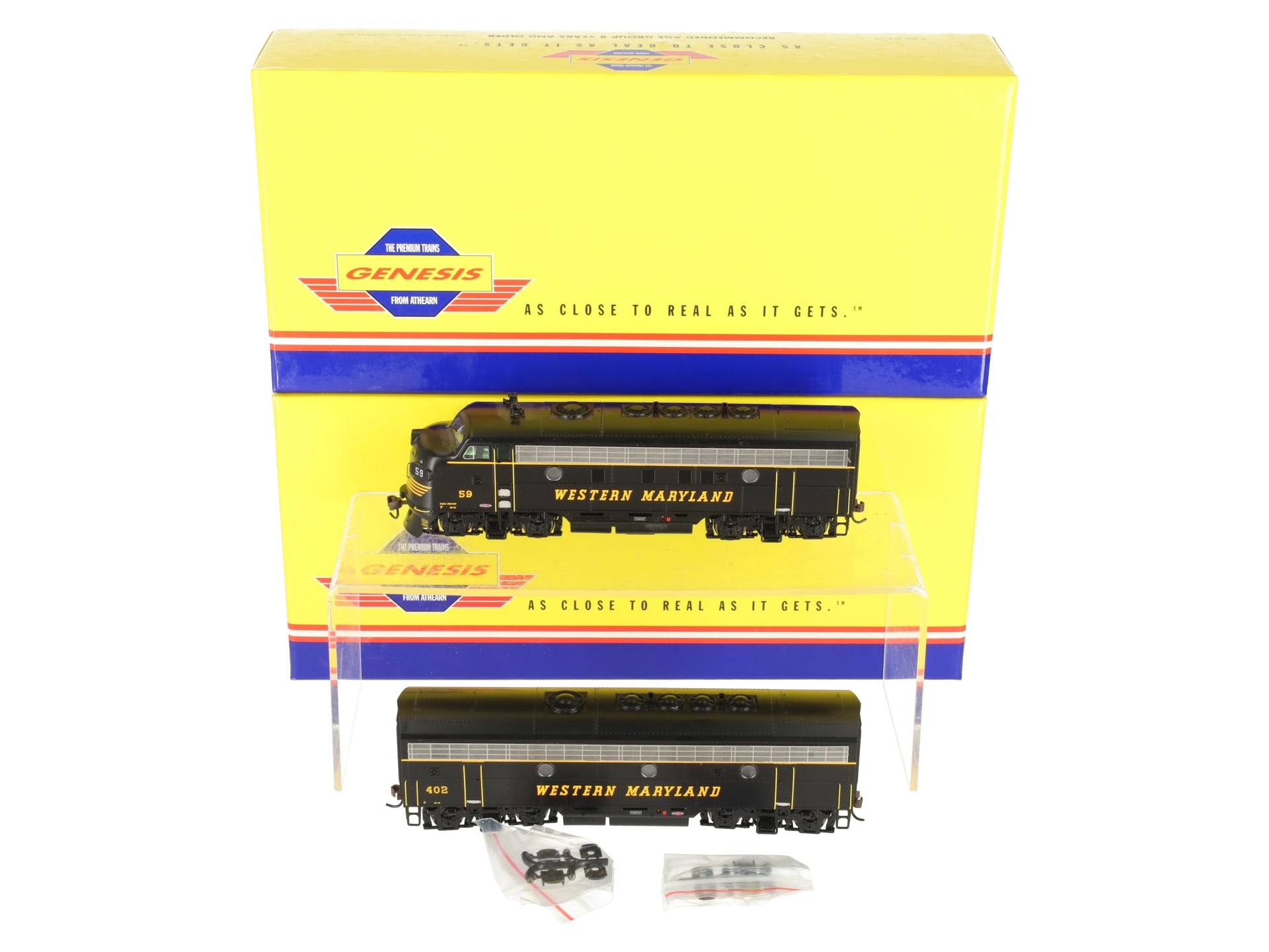 Athearn G1619 HO Scale Western Maryland F-7A/F-7B Diesel Locomotives LN/Box
