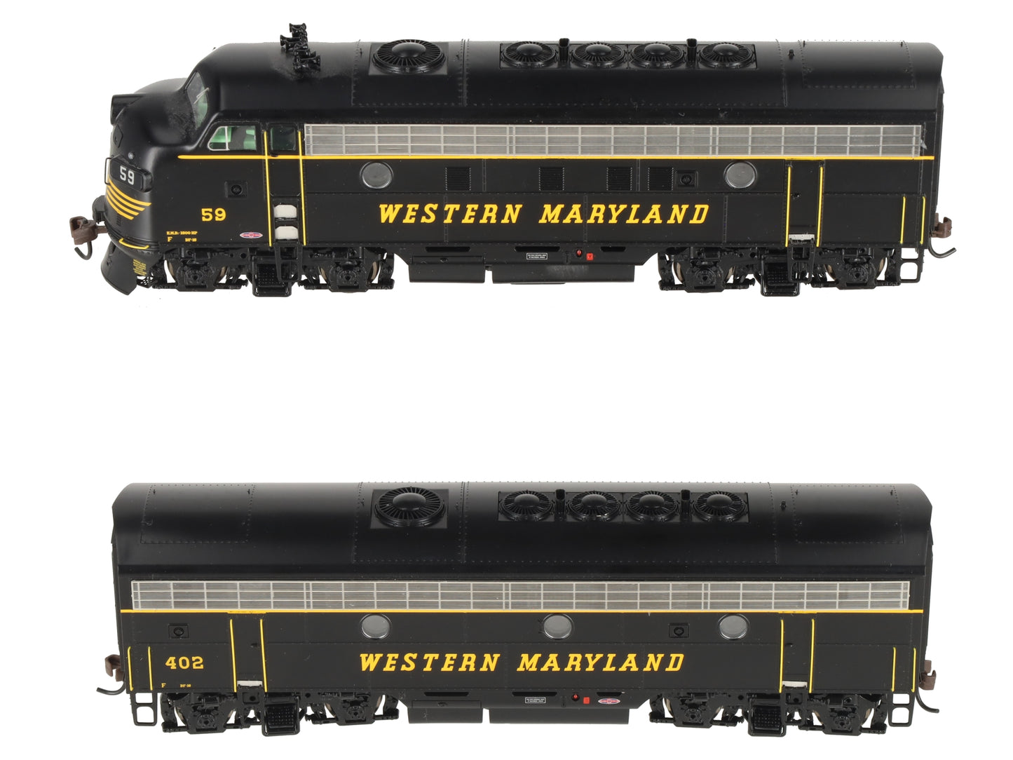 Athearn G1619 HO Scale Western Maryland F-7A/F-7B Diesel Locomotives LN/Box